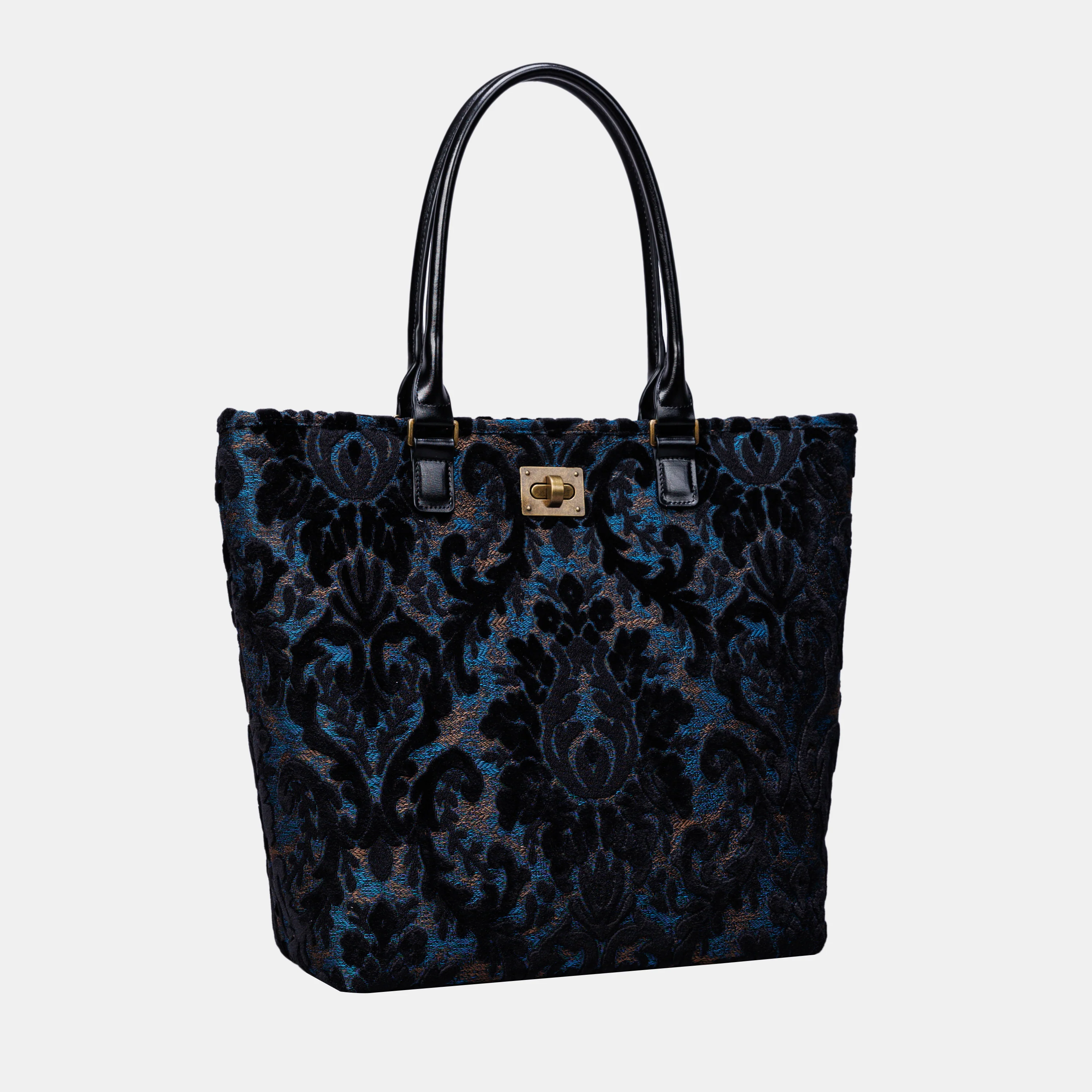 Burnout Velvet Black Carpet Tote Shopper - Image 2