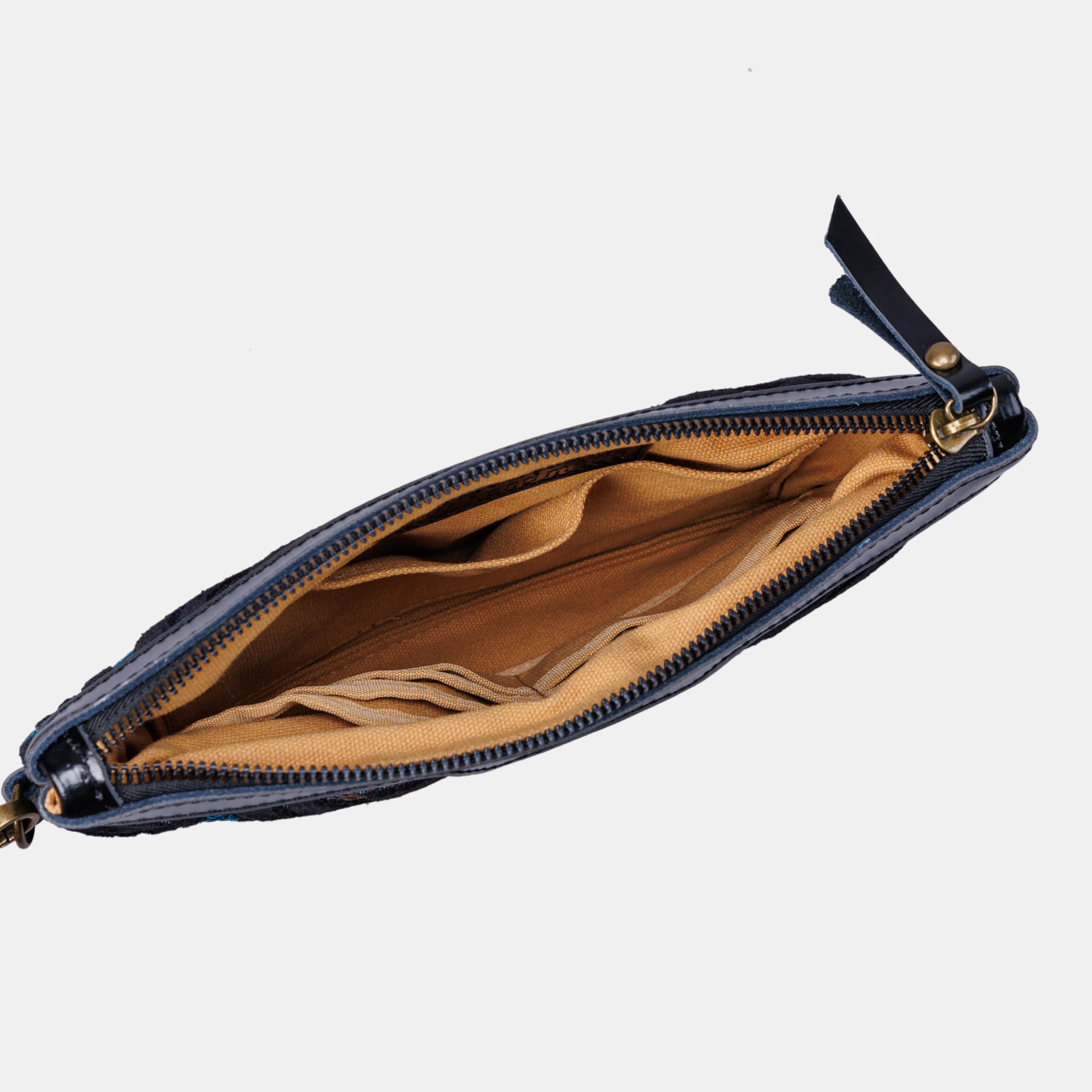 Burnout Velvet Black Wristlet Clutch - Image 6