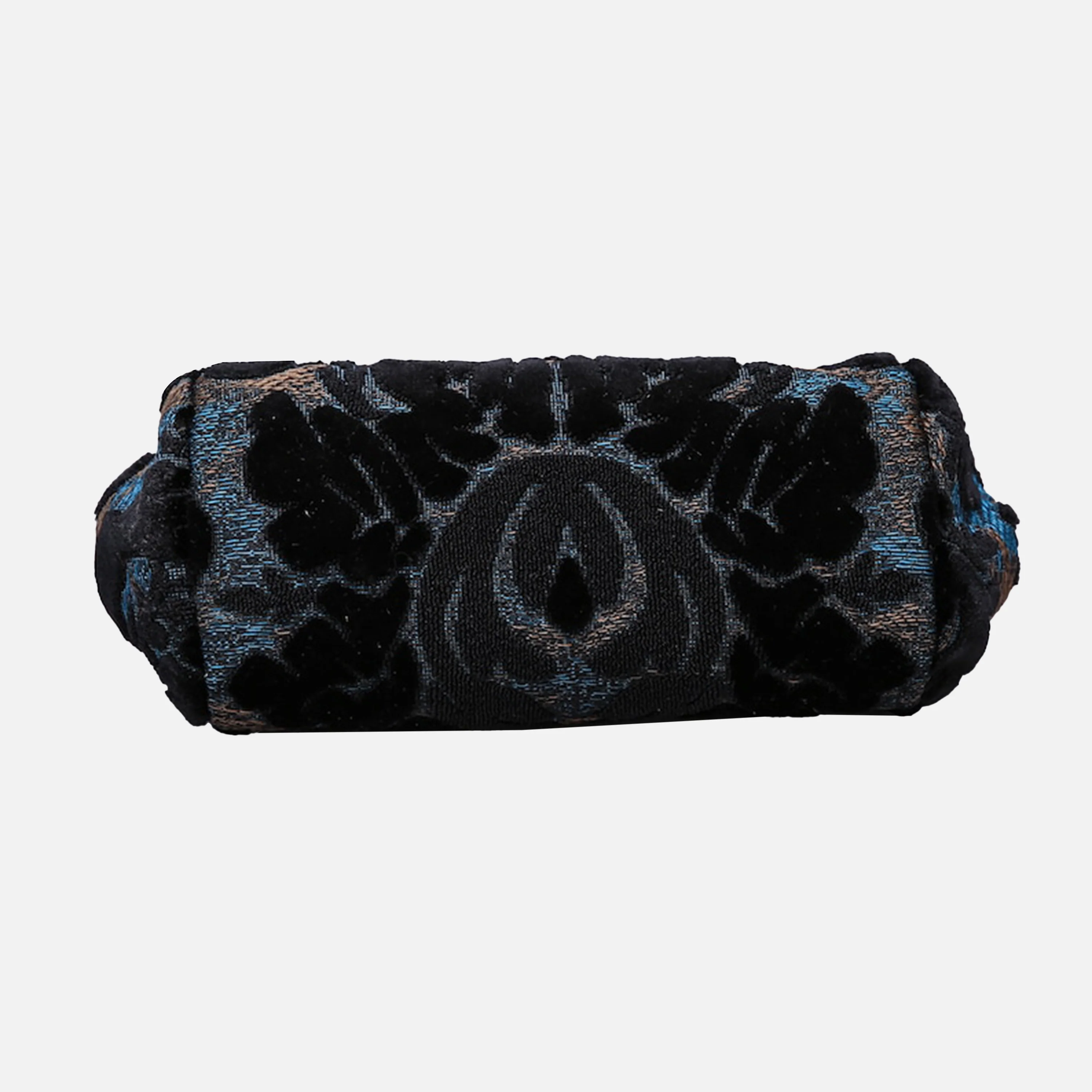 Burnout Velvet Black Evening Bag Clutch - Image 5