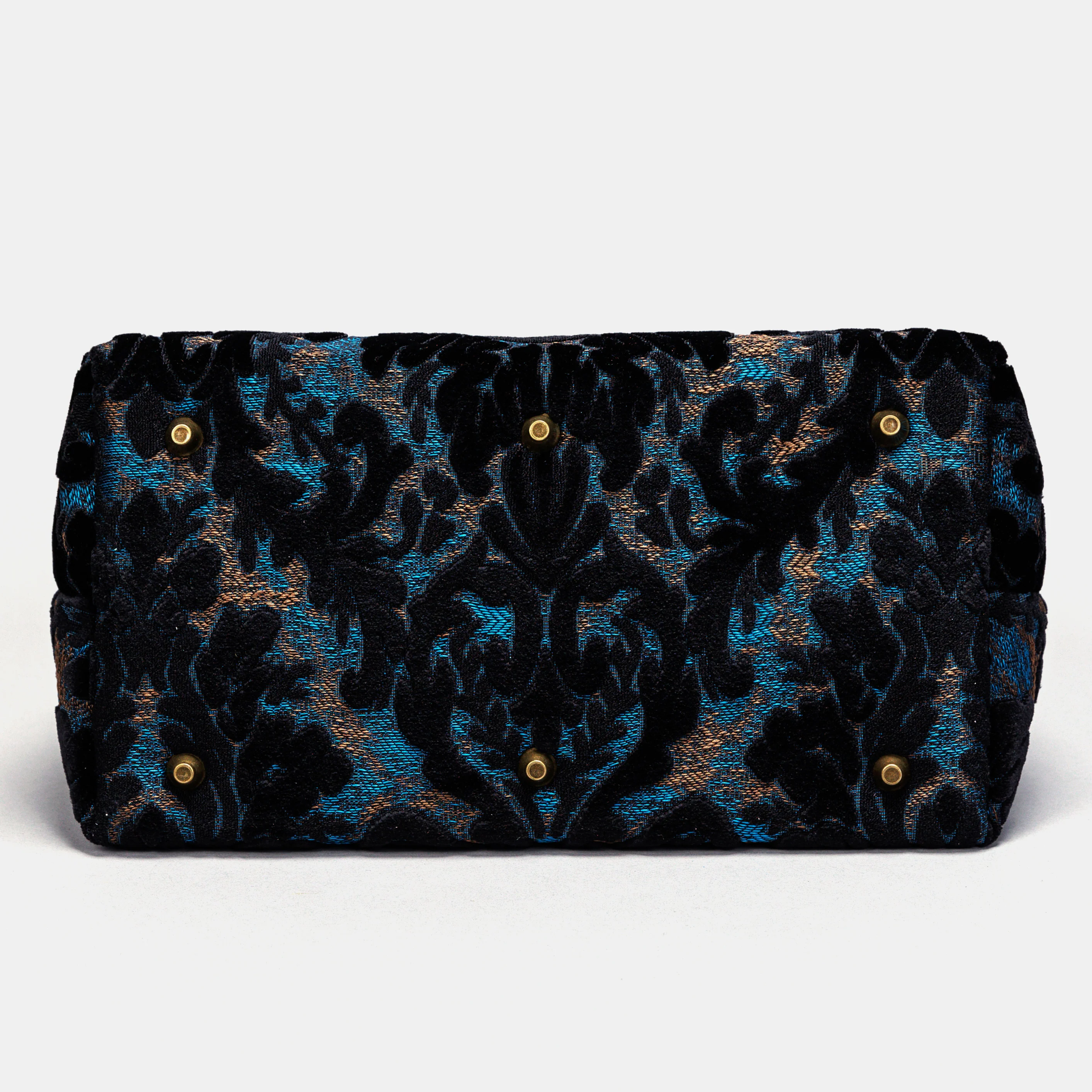 Burnout Velvet Black Carpet Handbag Purse - Image 6