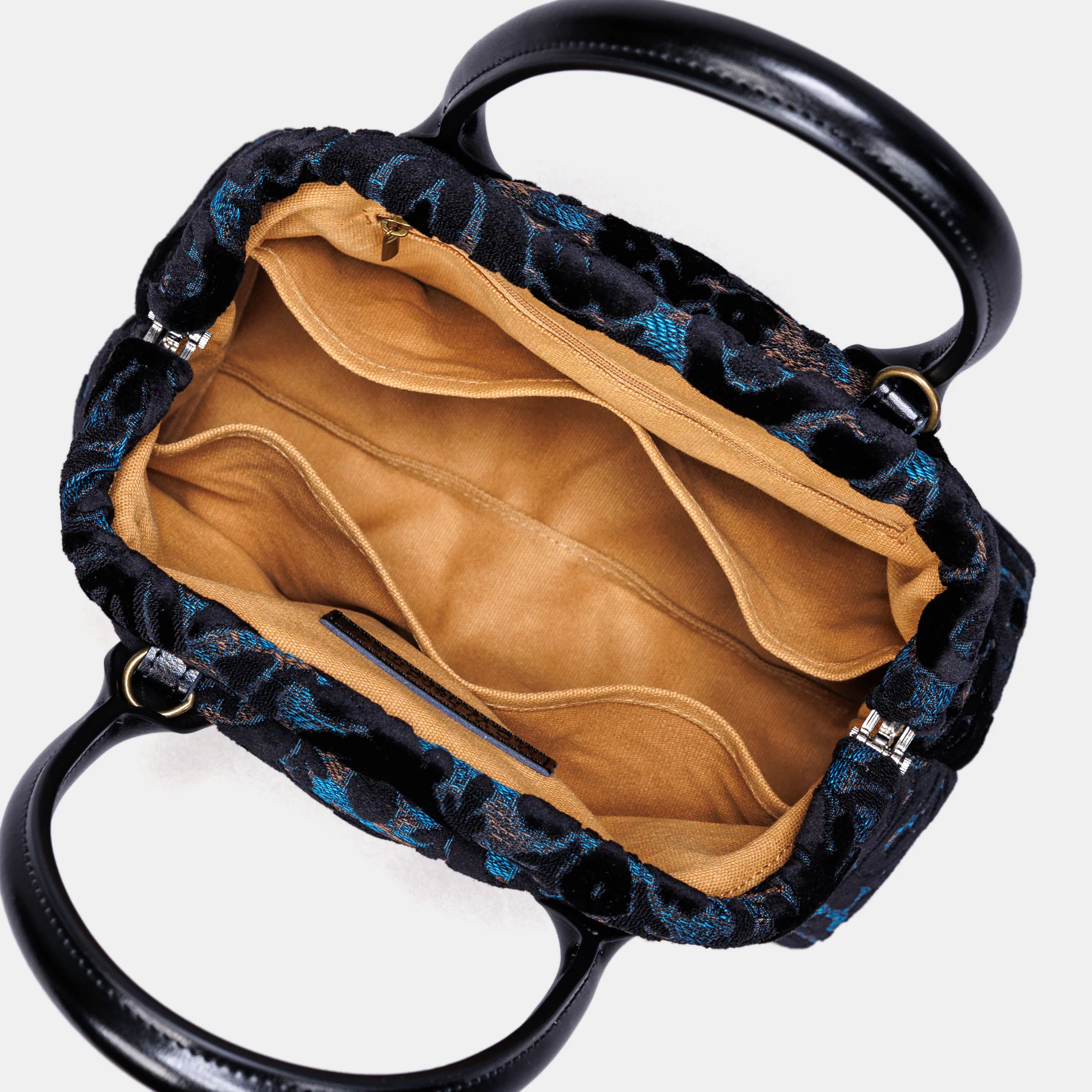 Burnout Velvet Black Carpet Satchel - Image 7