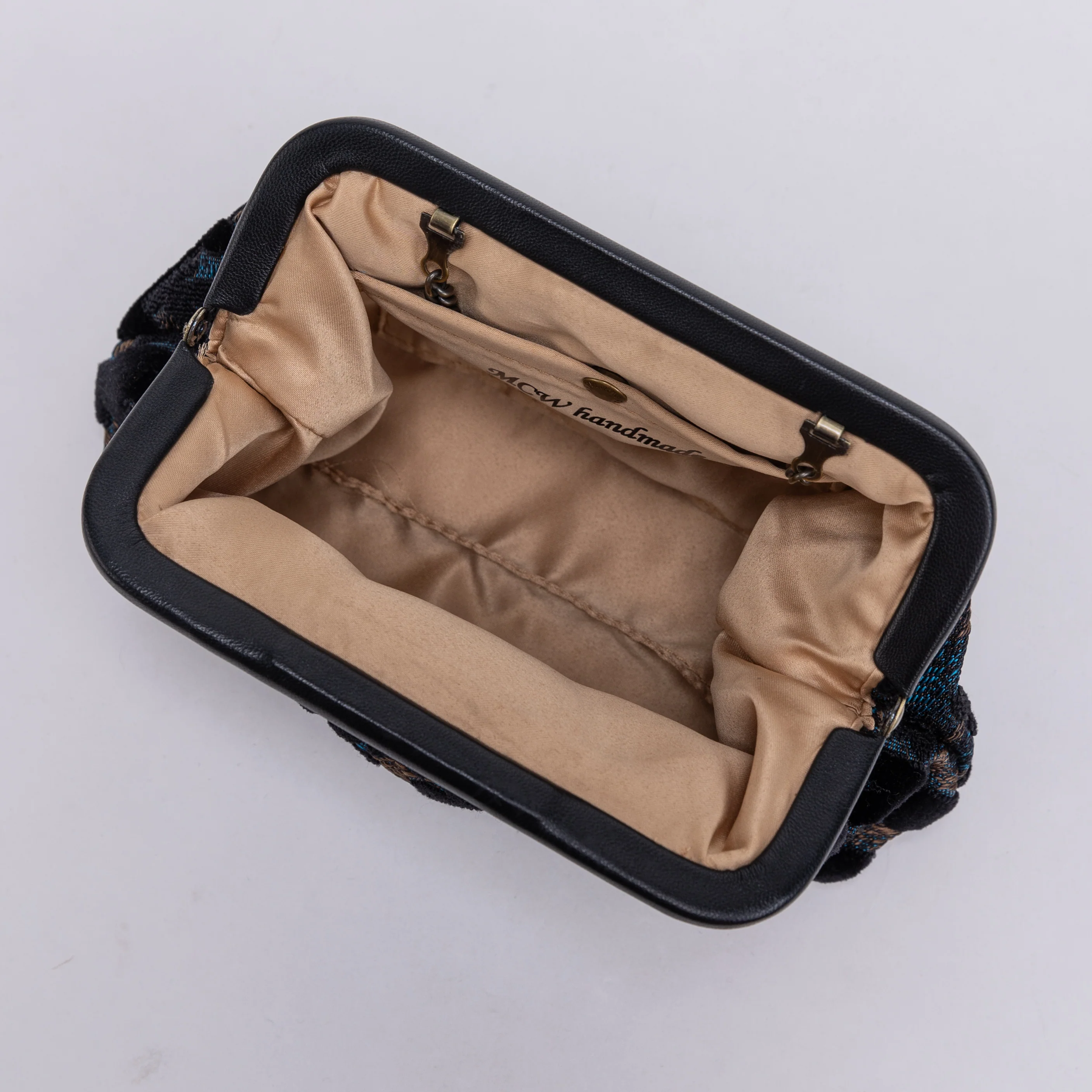 Burnout Velvet Black Alma Clutch - Image 2