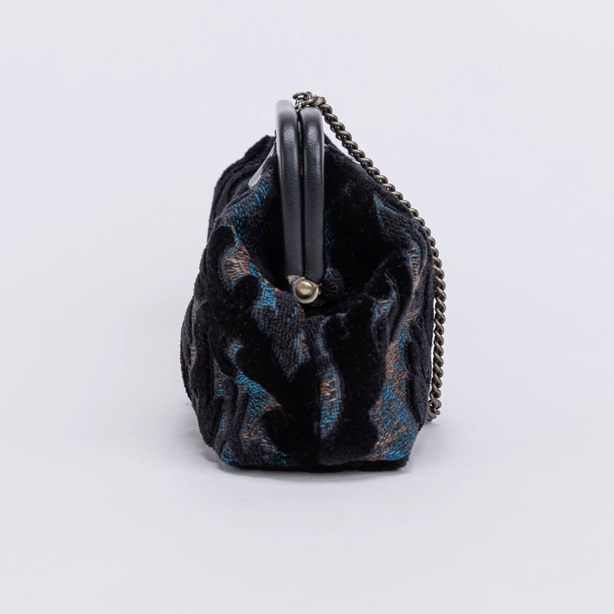 Burnout Velvet Black Alma Clutch - Image 5