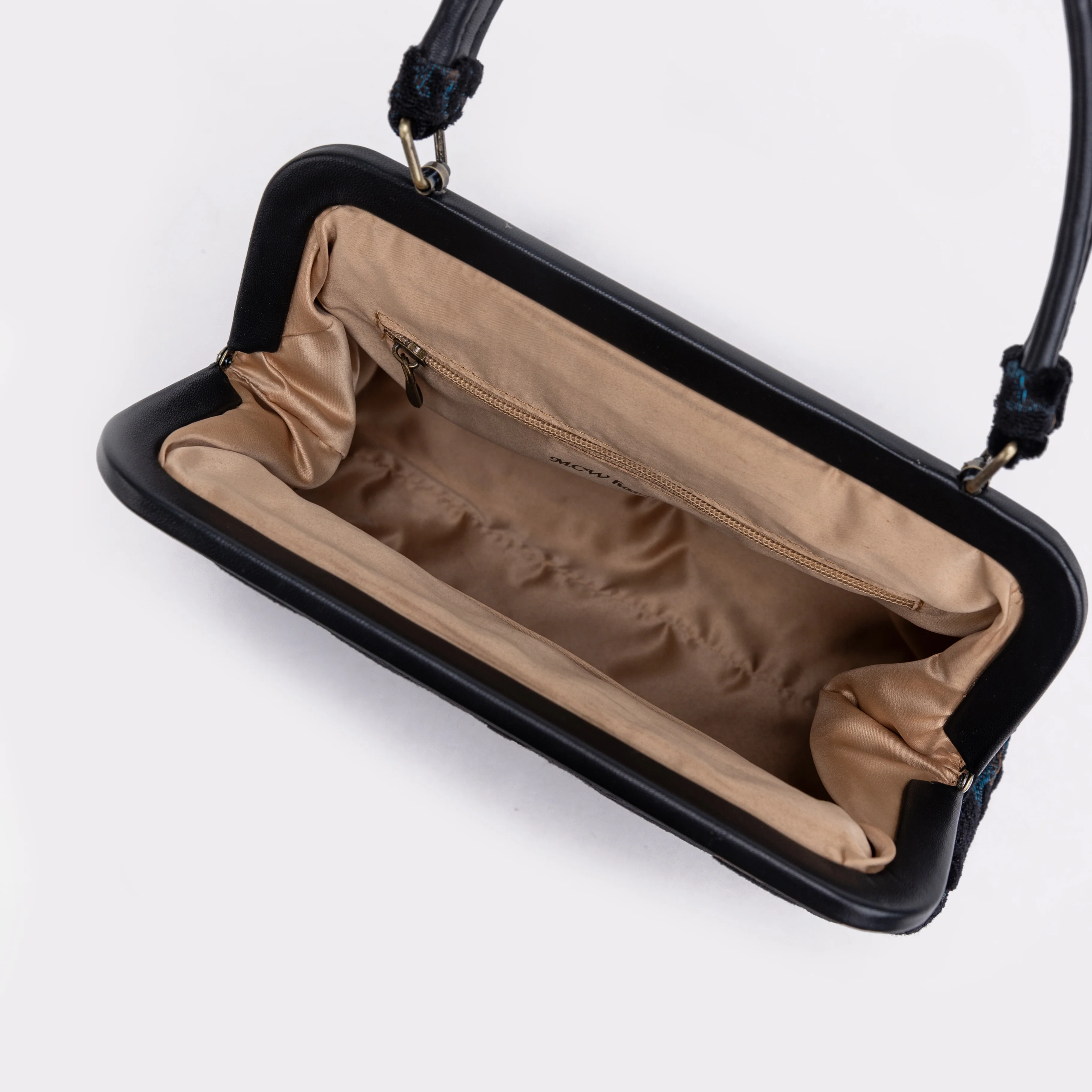 Burnout Velvet Black Alma Satchel - Image 2
