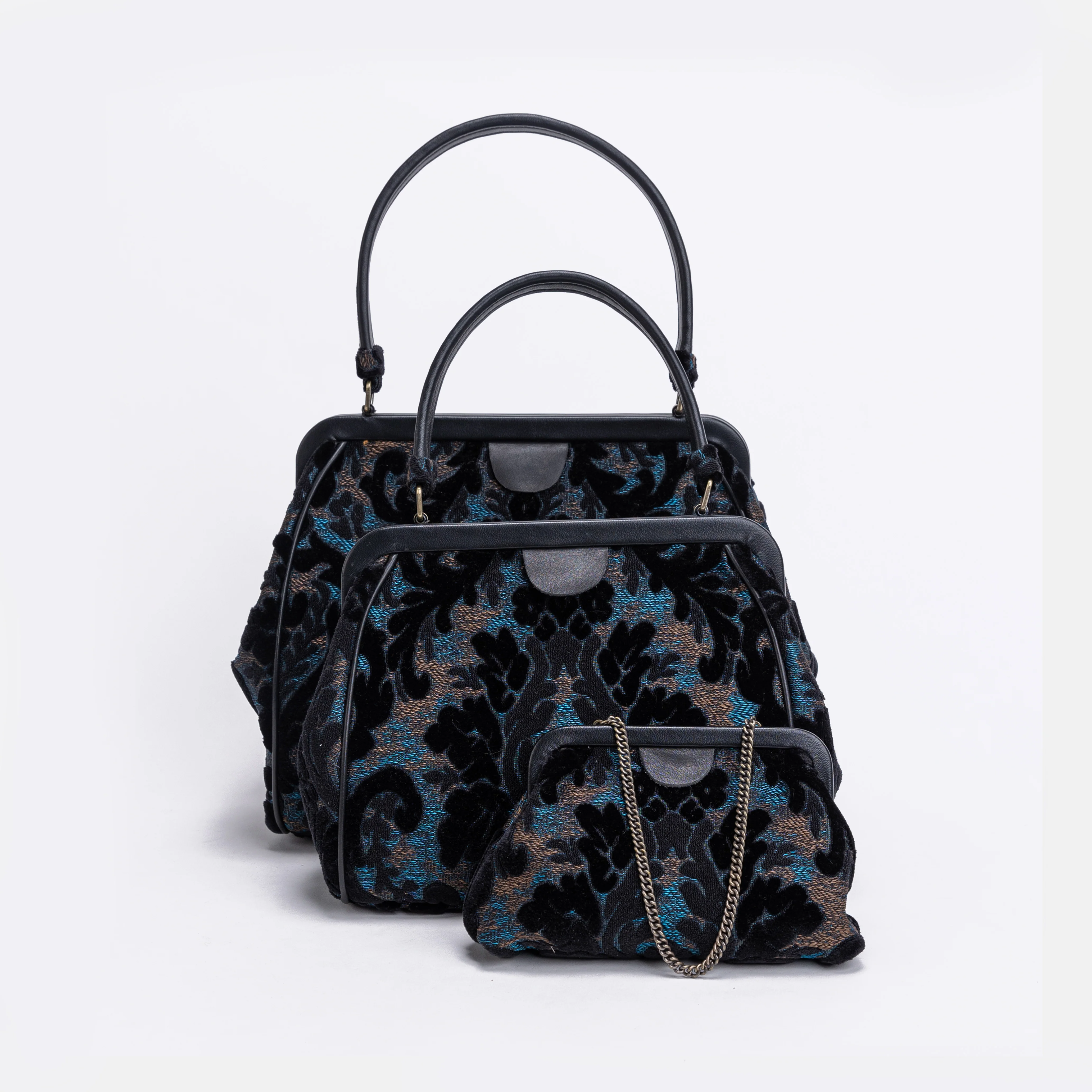 Burnout Velvet Black Alma Satchel - Image 7