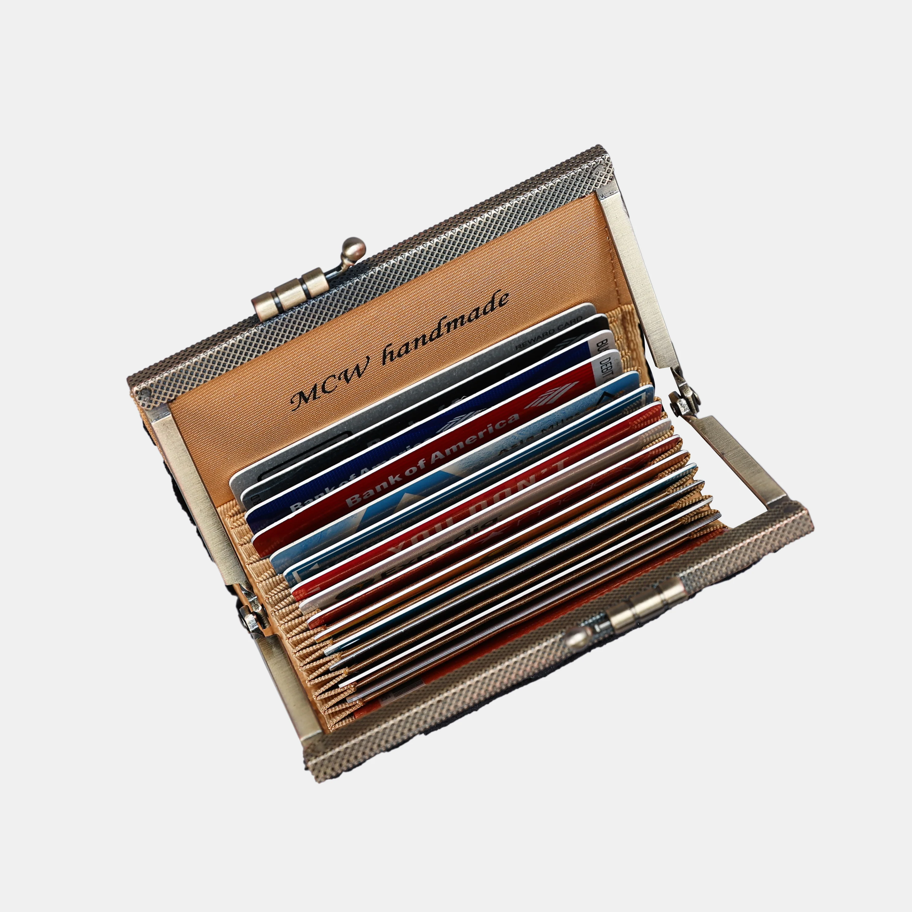 Burnout Velvet Black Card Wallet - Image 3