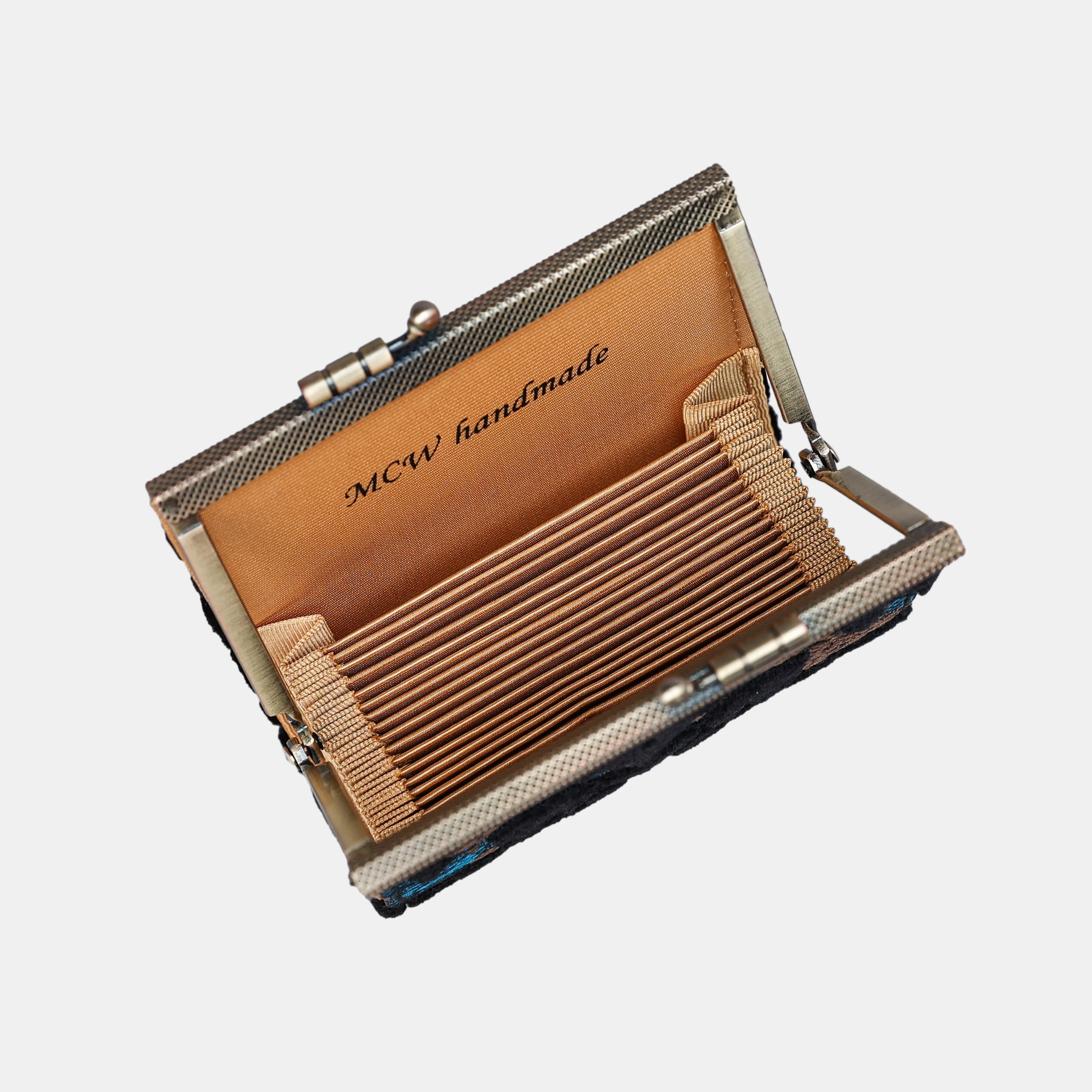 Burnout Velvet Black Card Wallet - Image 4