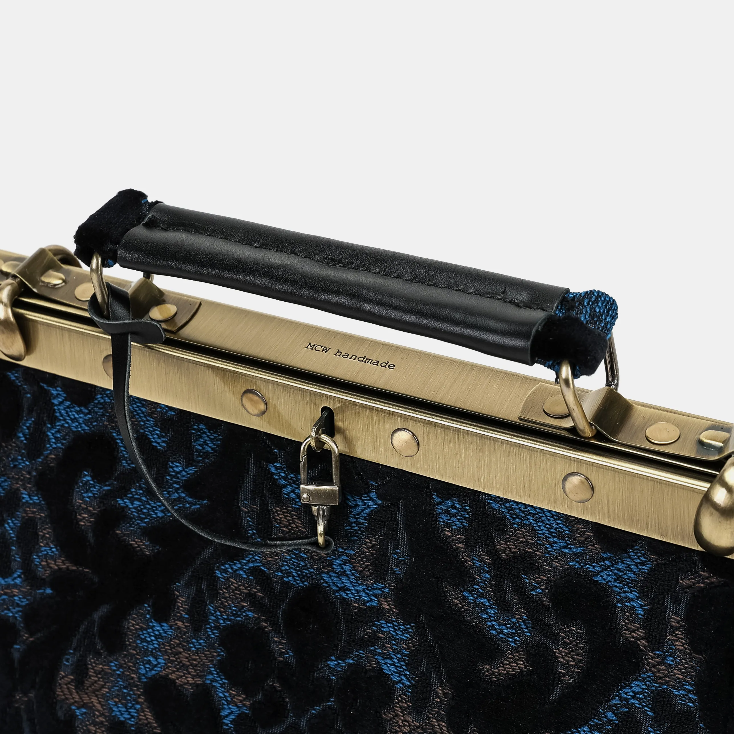 Burnout Velvet Black Cecile Carpet Purse Gladstone Bag - Image 7