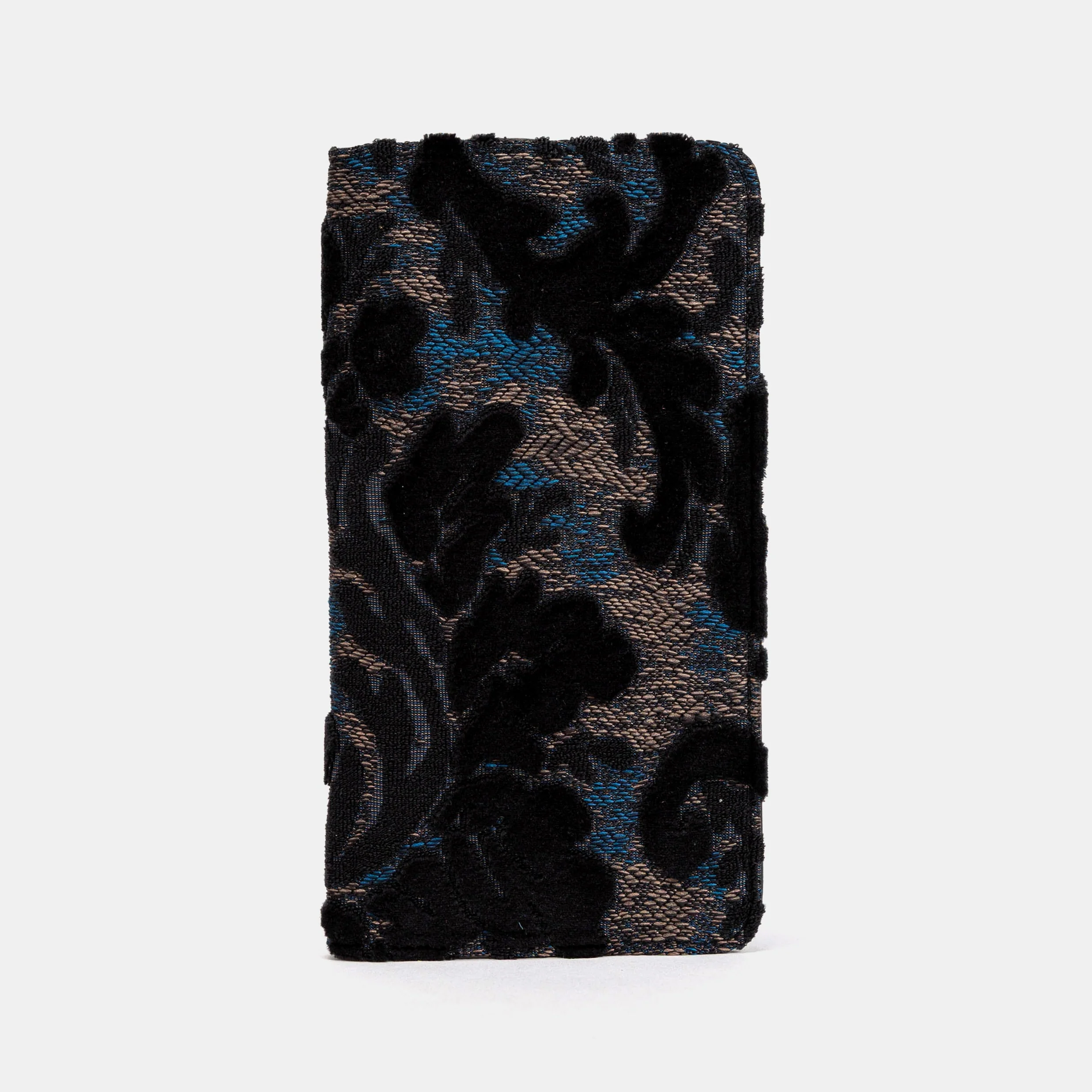 Burnout Velvet Black Checkbook Cover