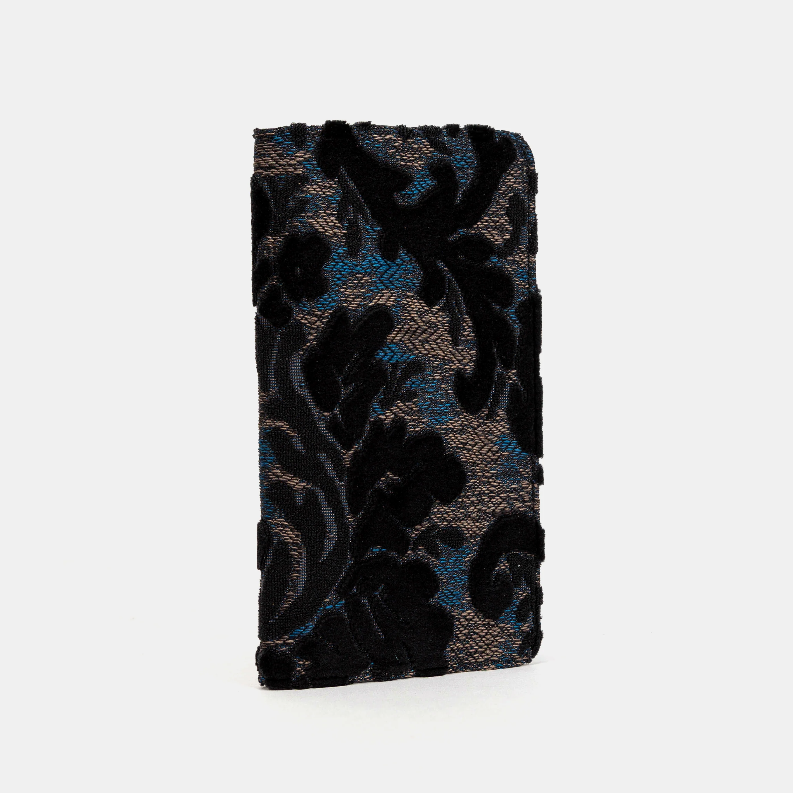 Burnout Velvet Black Checkbook Cover - Image 2