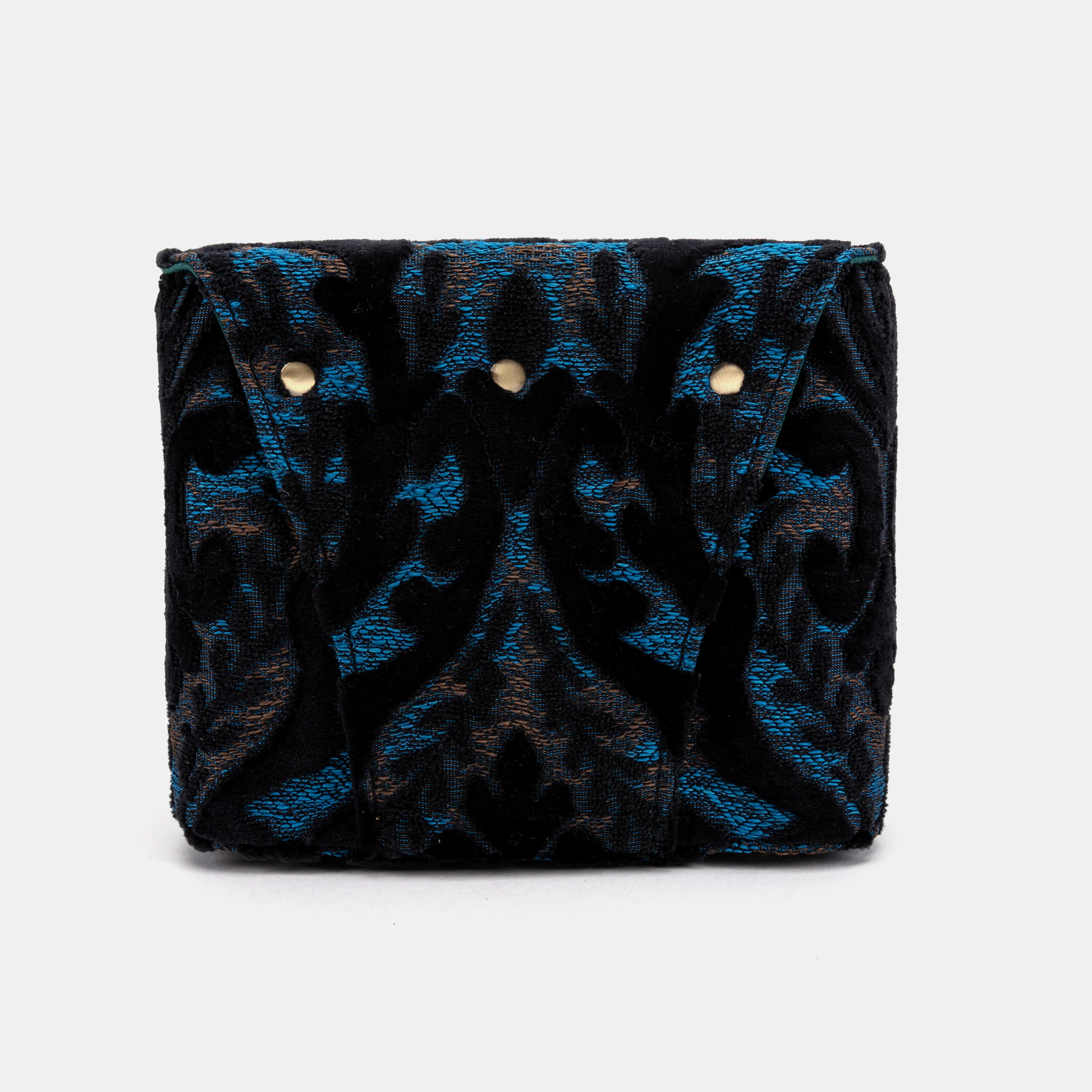 Burnout Velvet Black Emma Small Train Case Crossbody - Image 7