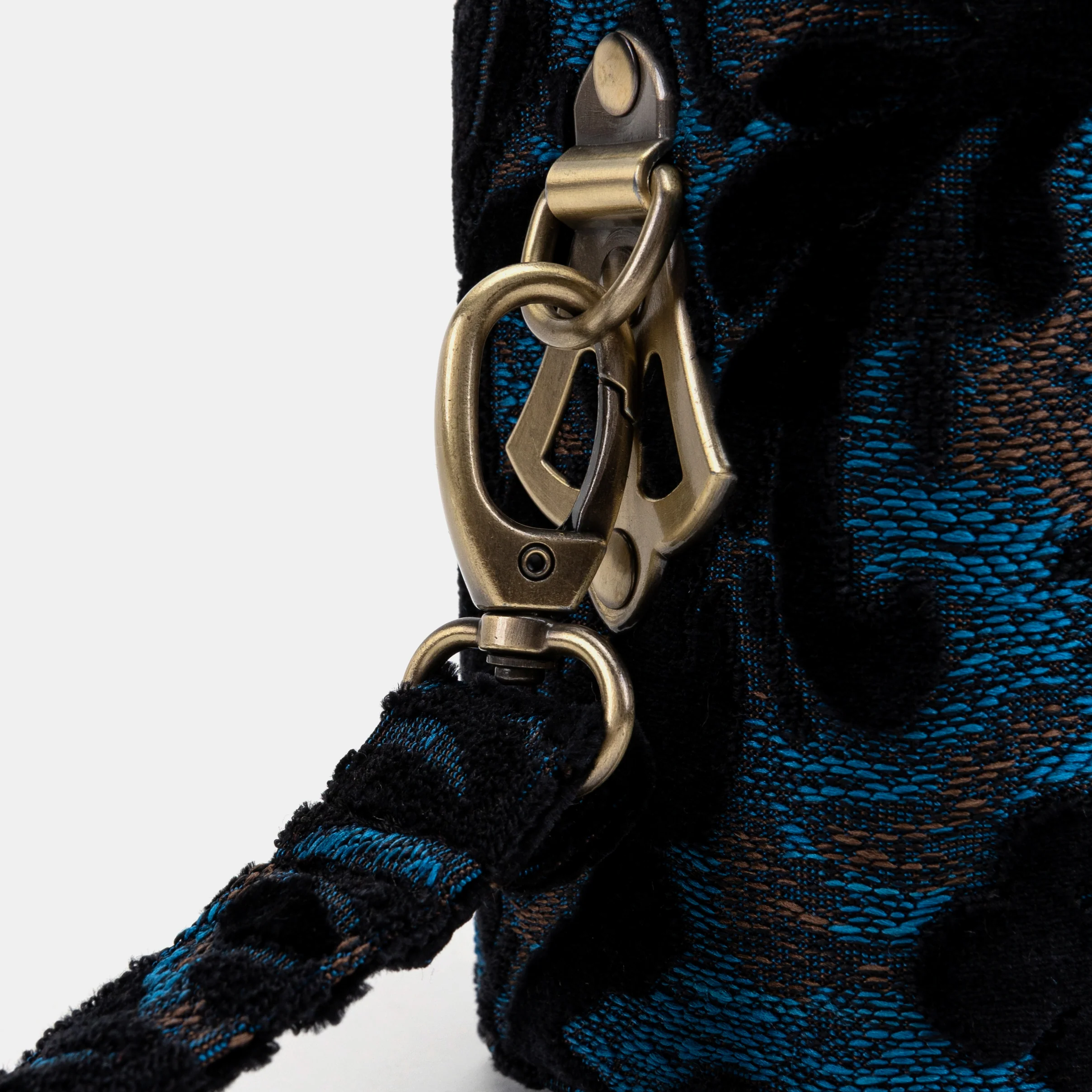 Burnout Velvet Black Emma Small Train Case Crossbody - Image 8