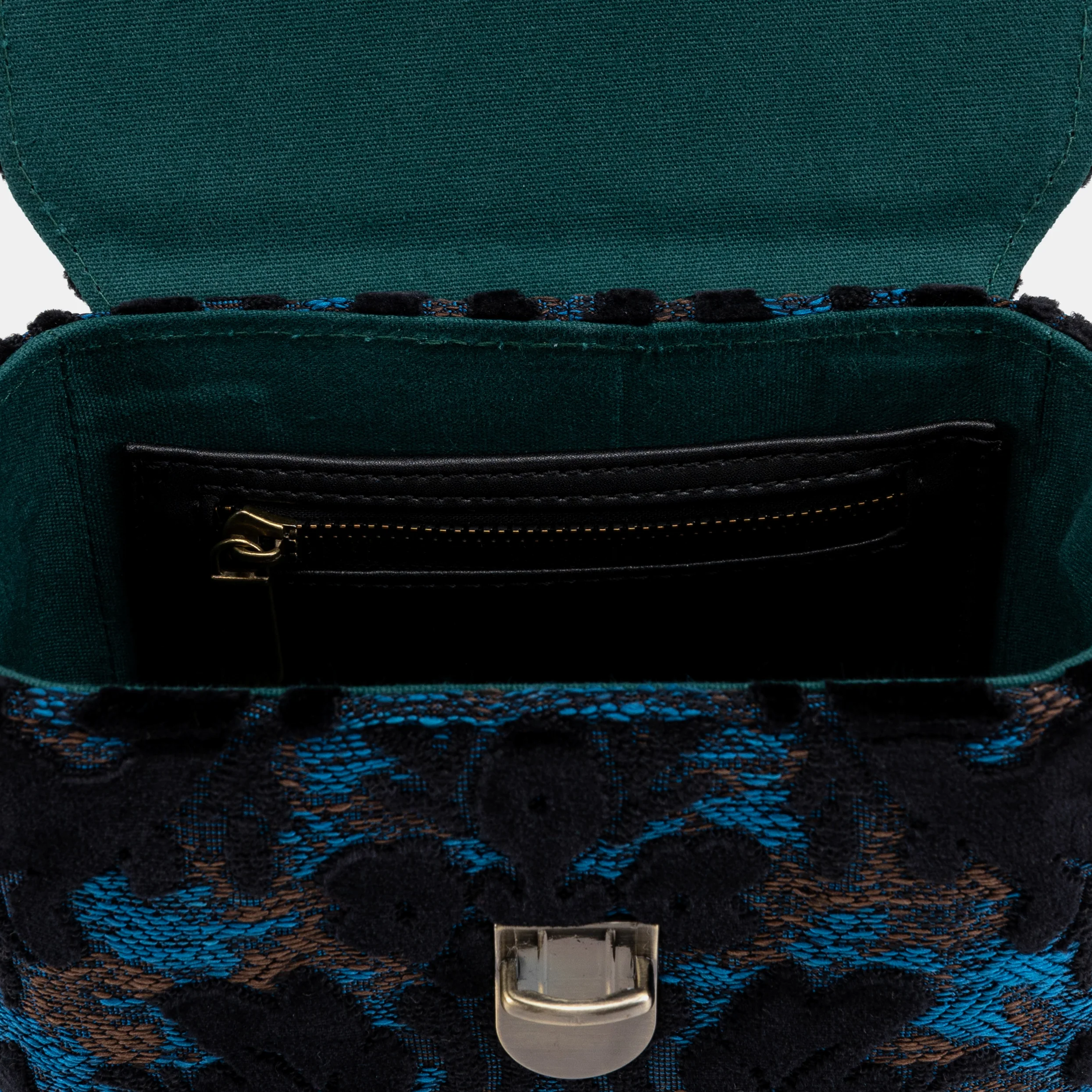 Burnout Velvet Black Emma Small Train Case Crossbody - Image 9