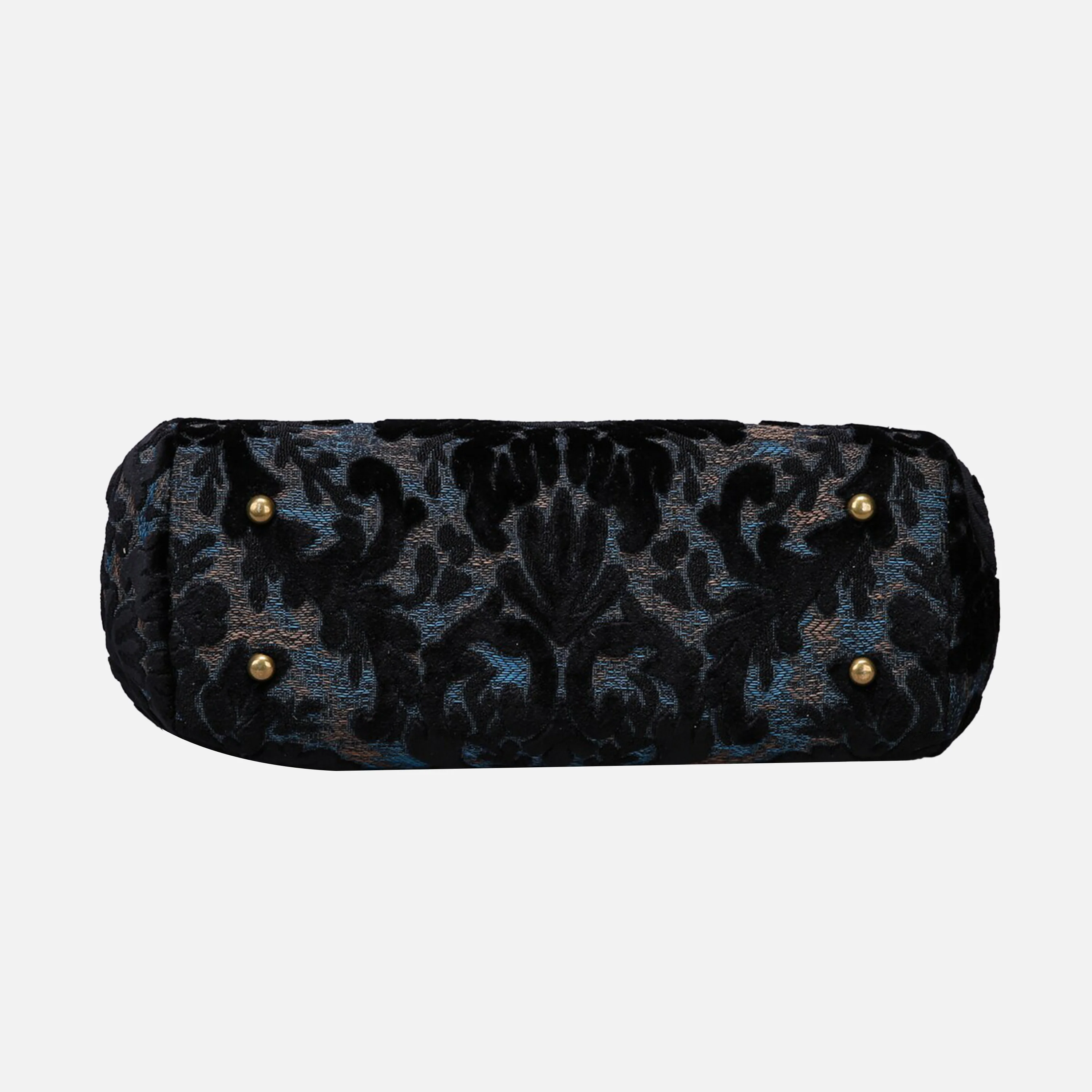 Burnout Velvet Black Top Handle Purse - Image 5