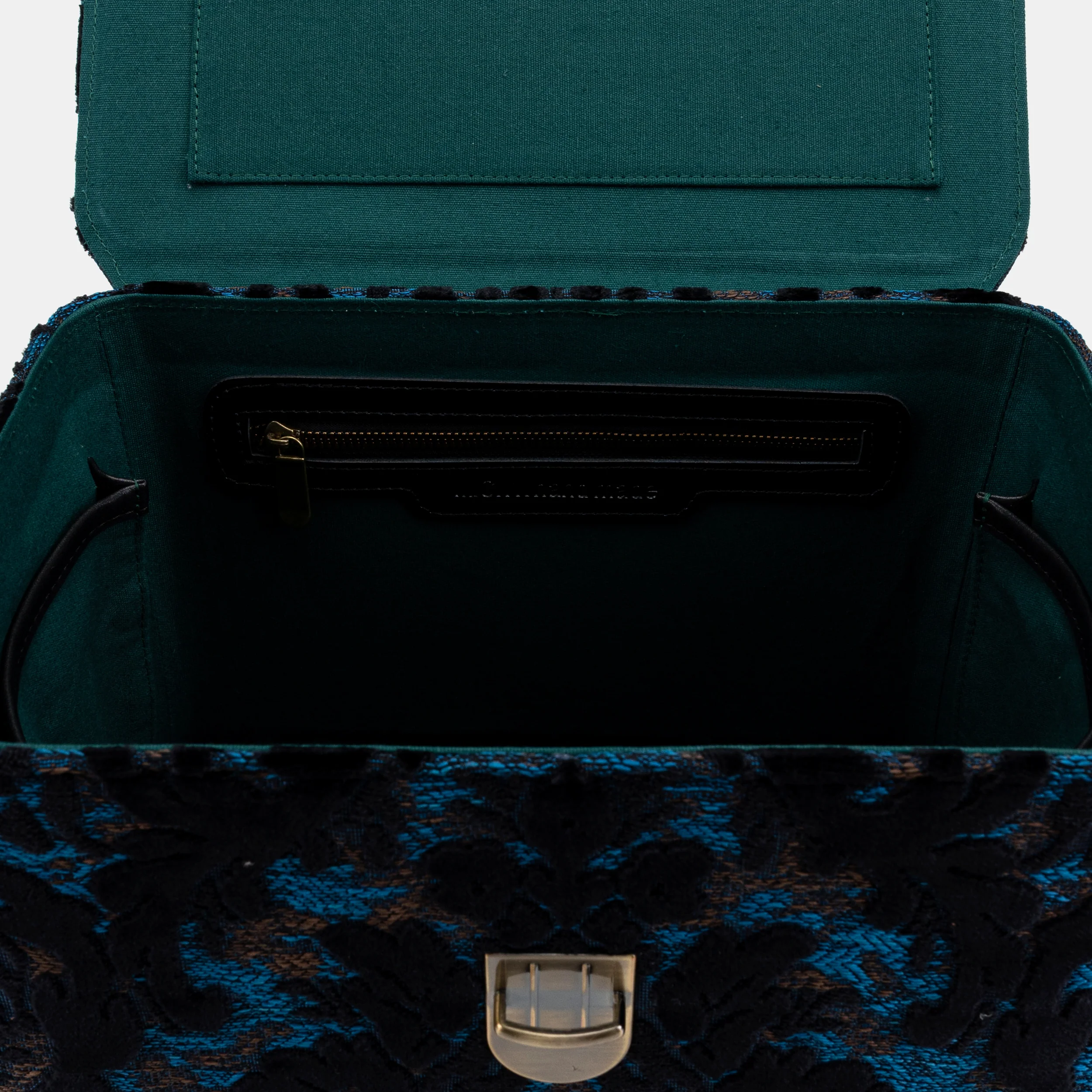 Burnout Velvet Black Josephine Large Train Case - Image 10