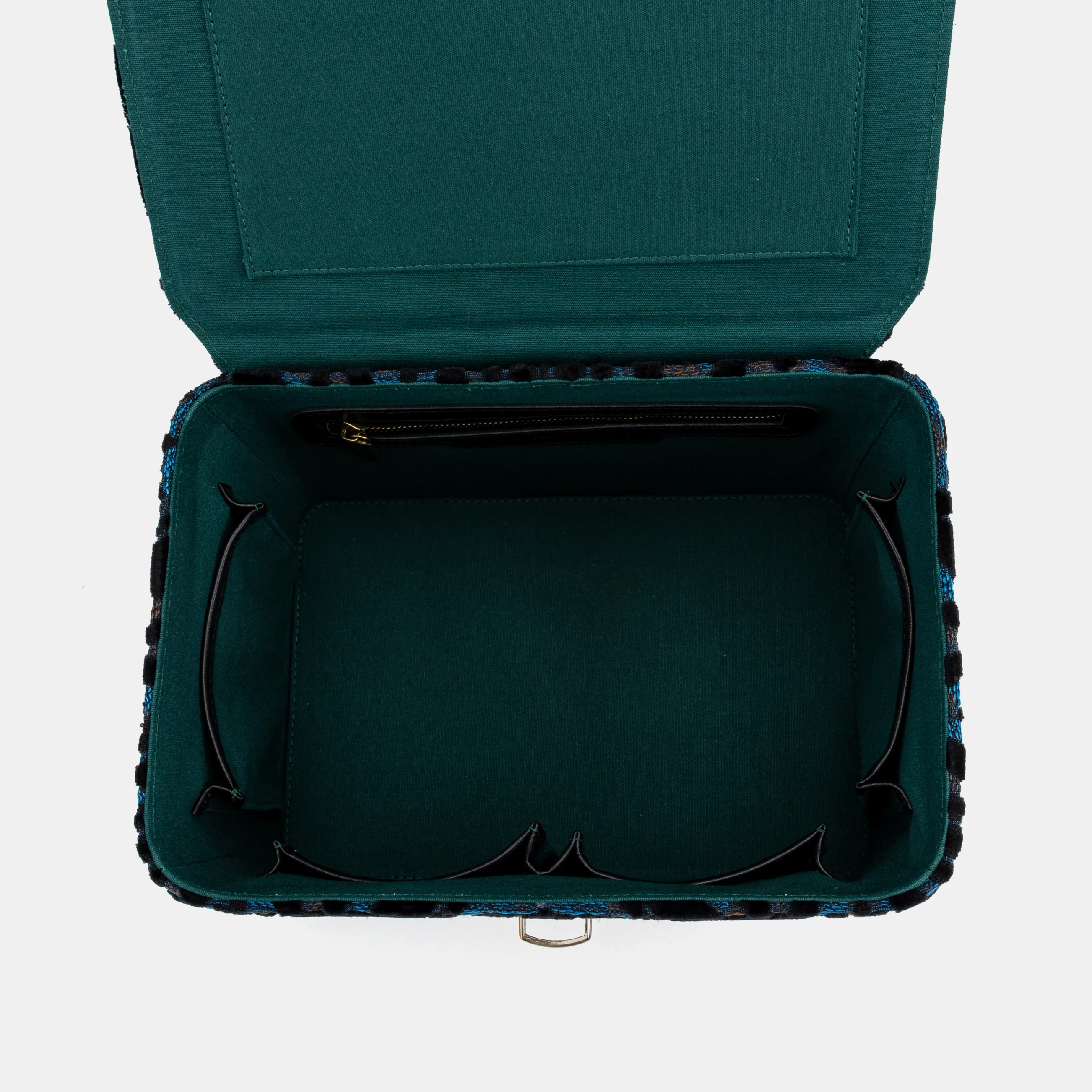 Burnout Velvet Black Josephine Large Train Case - Image 5