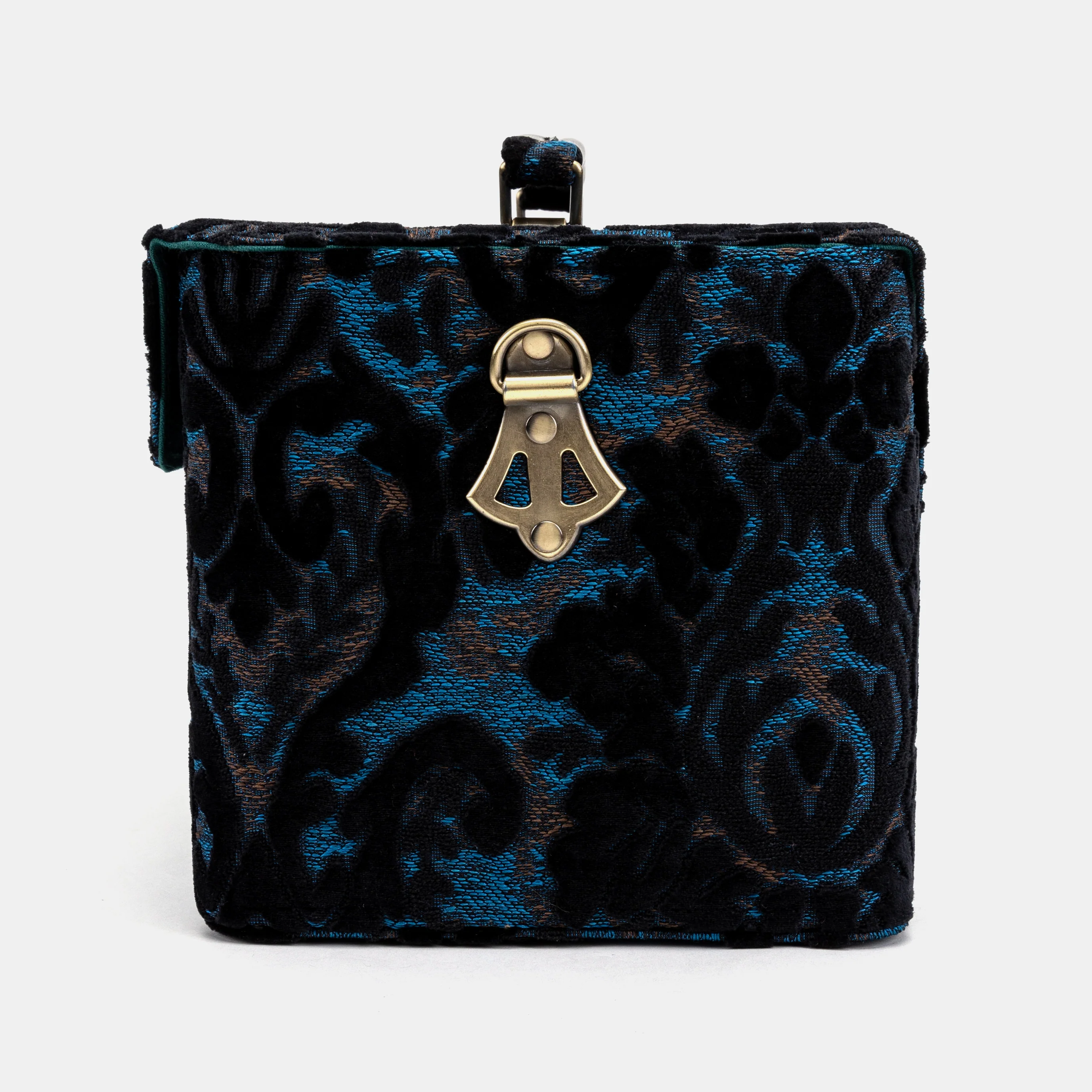 Burnout Velvet Black Josephine Large Train Case - Image 6