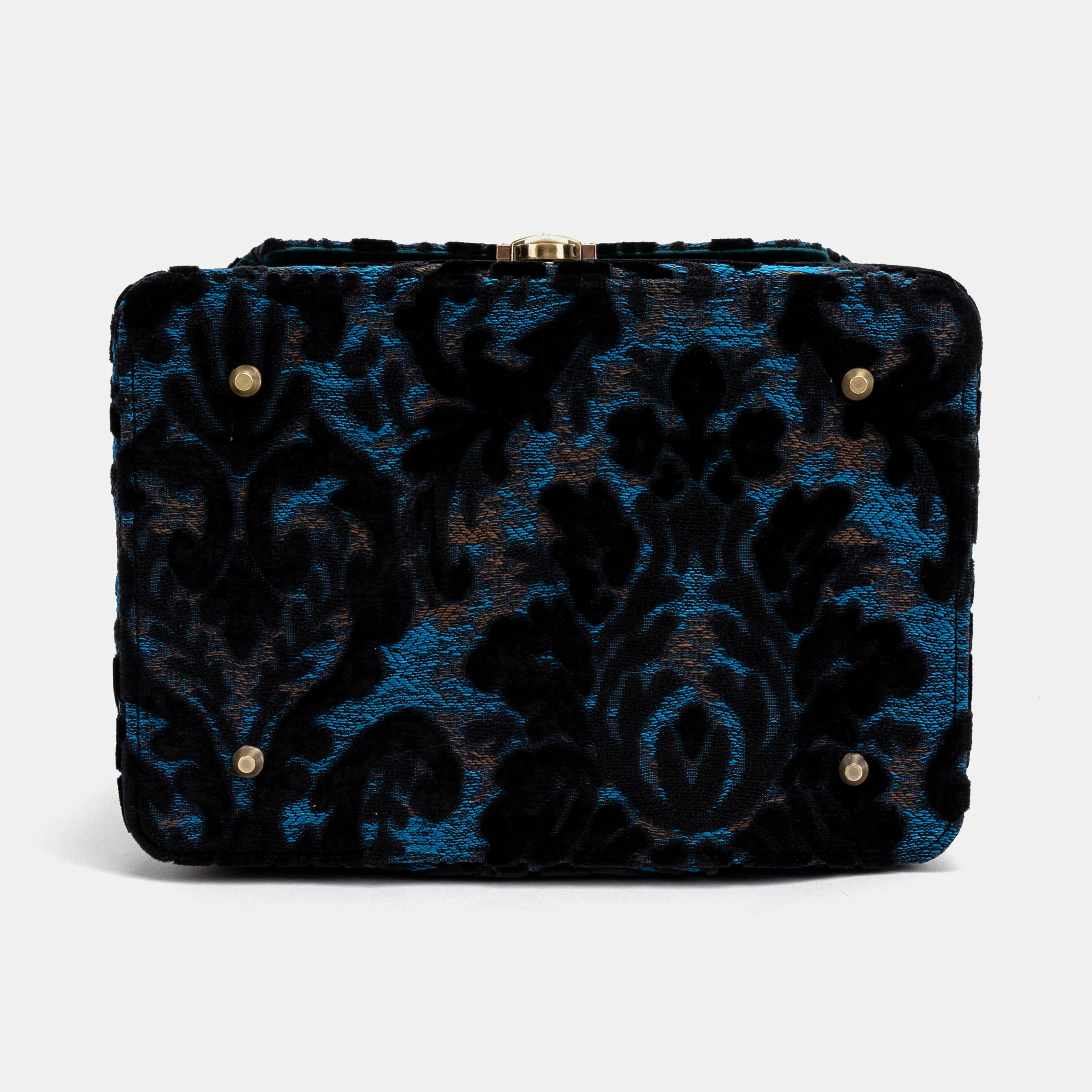 Burnout Velvet Black Josephine Large Train Case - Image 8