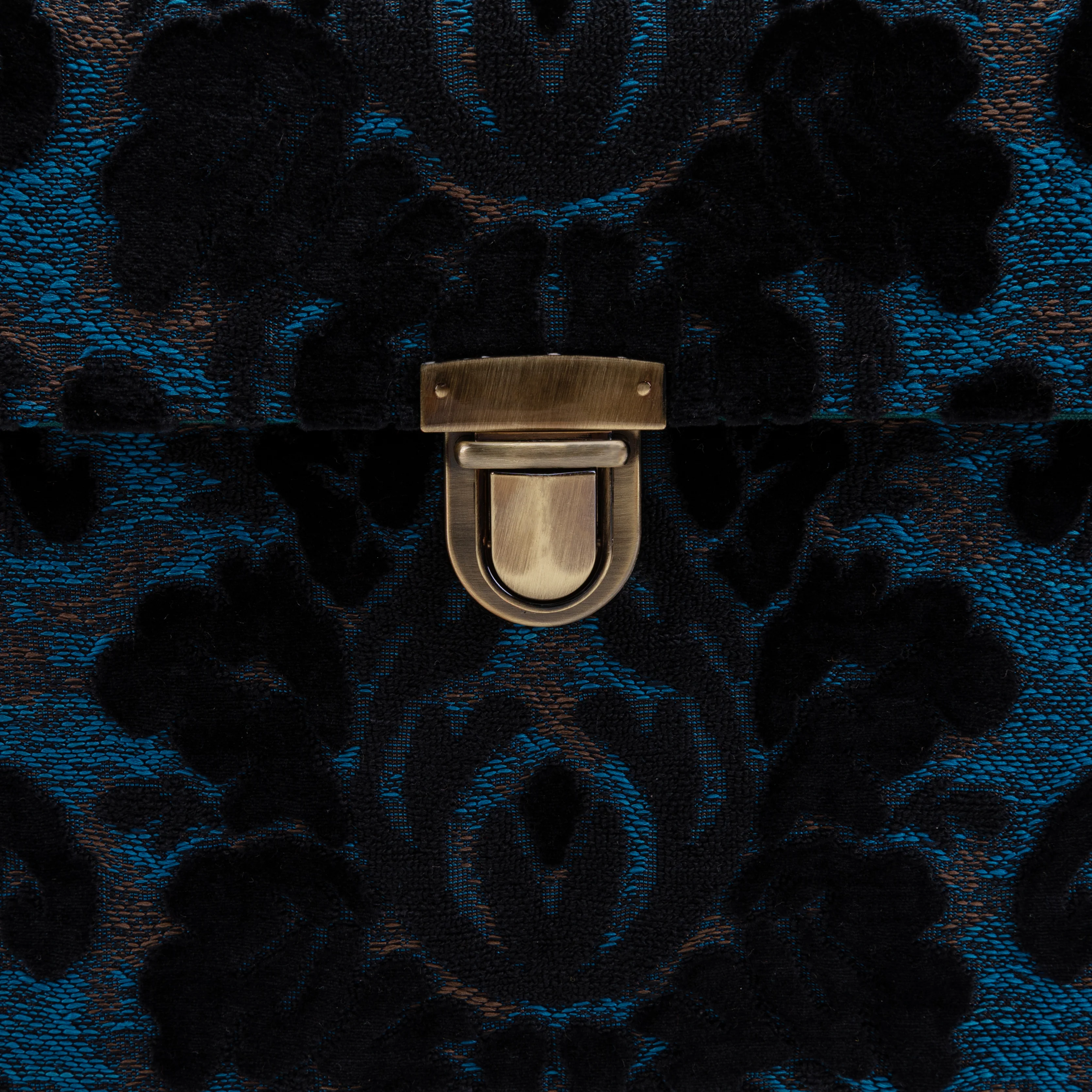 Burnout Velvet Black Josephine Large Train Case - Image 9