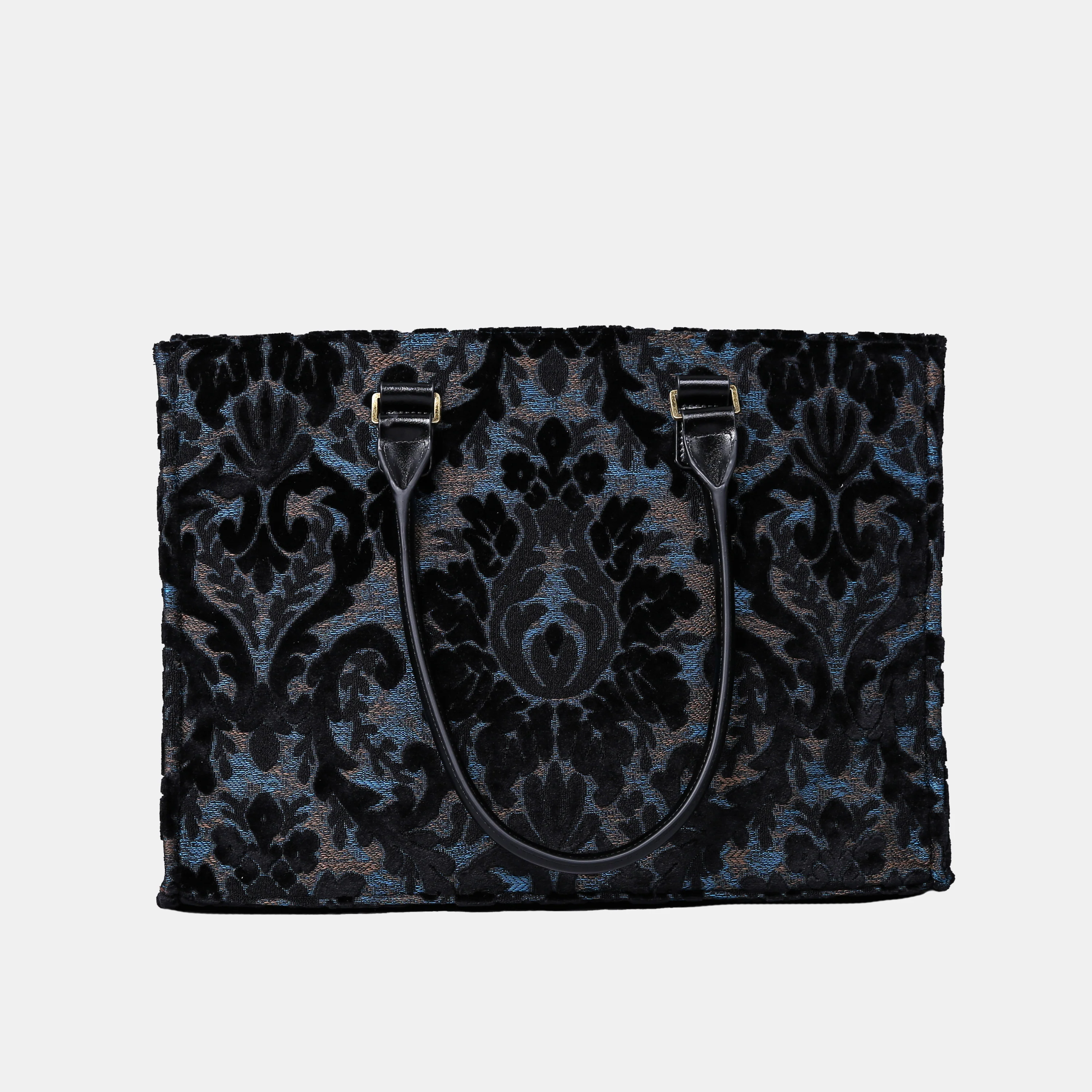 Burnout Velvet Black Laptop Work Tote - Image 3