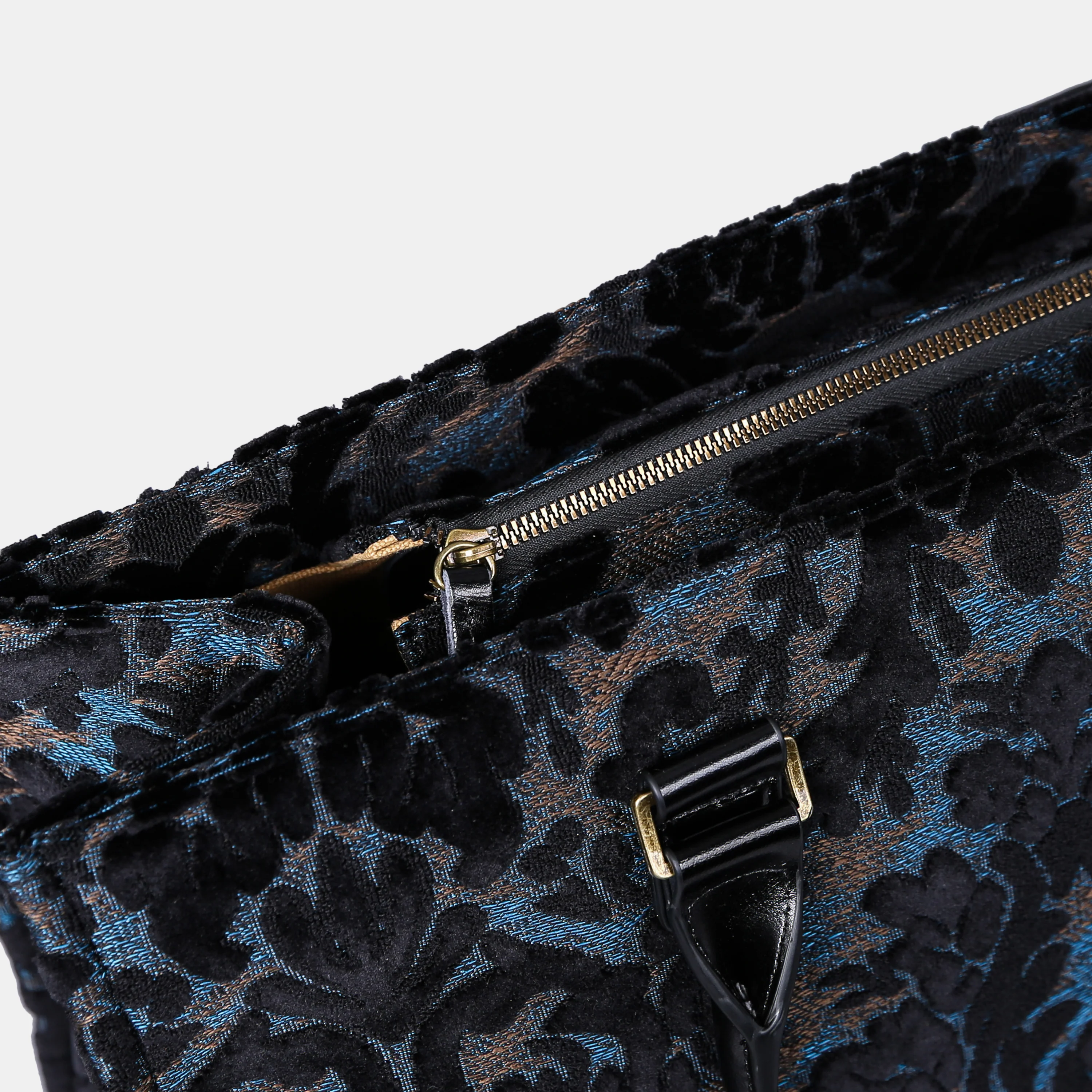 Burnout Velvet Black Laptop Work Tote - Image 7