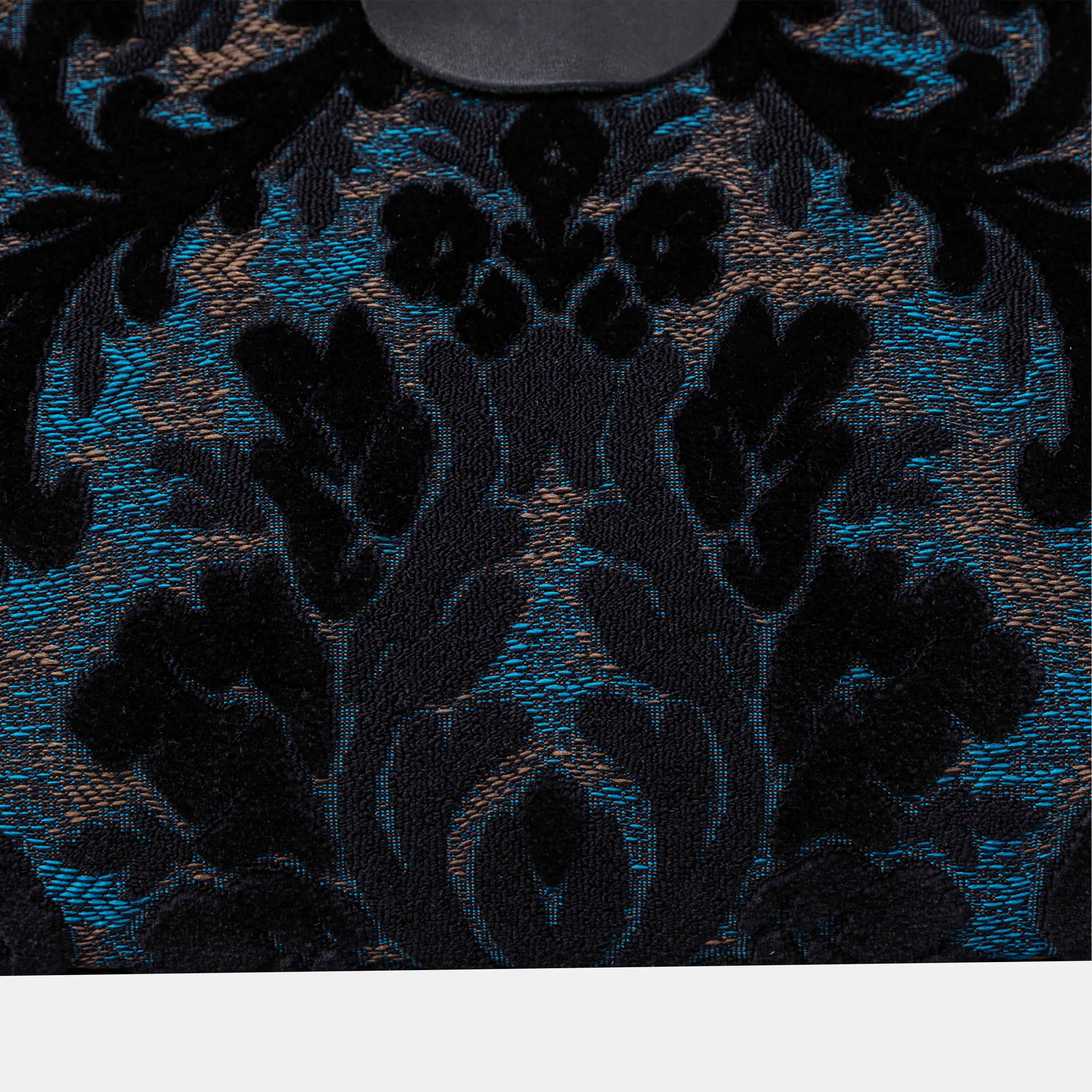 Burnout Velvet Black Shoulder Bag - Image 2