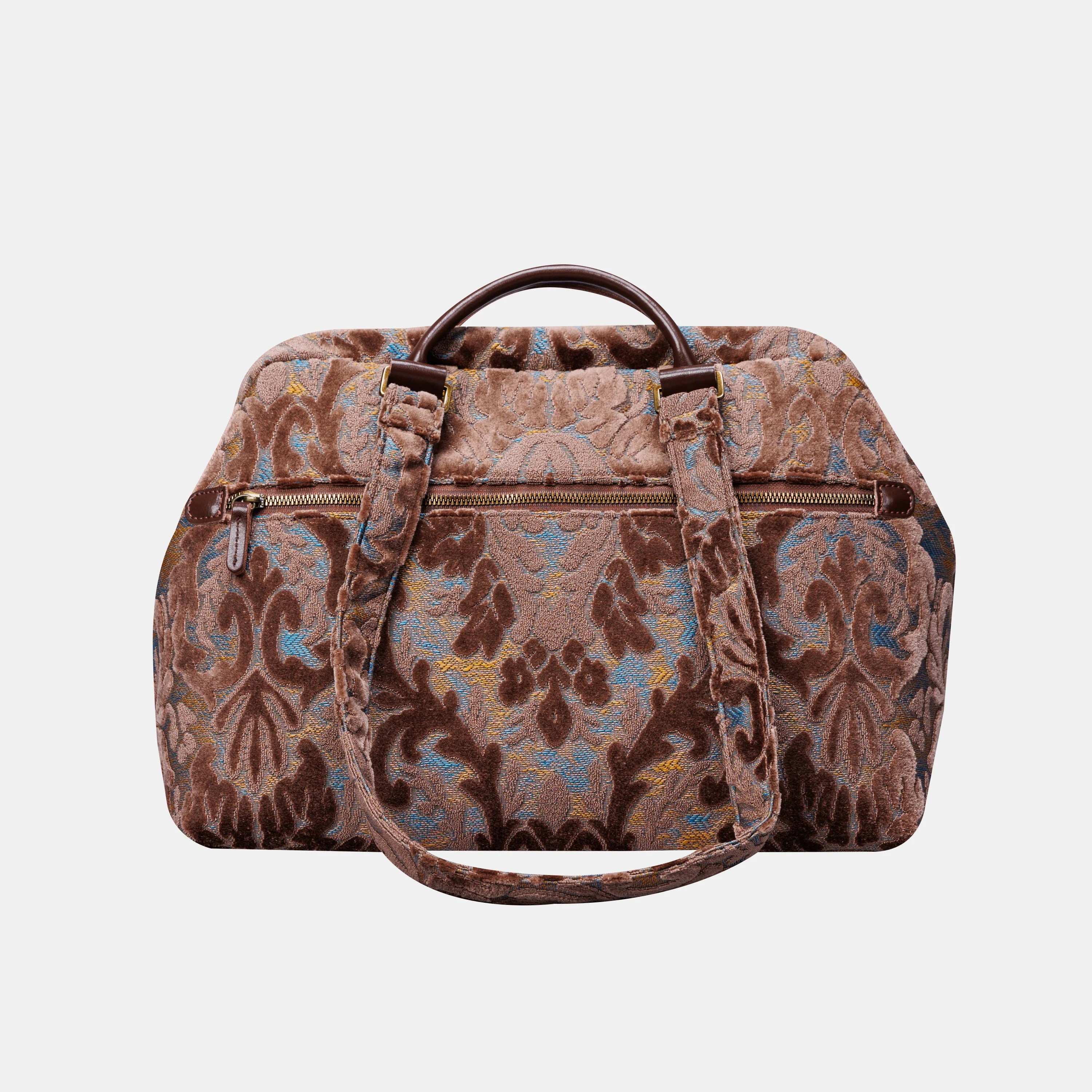 Burnout Velvet Camel Knitting Project Bag - Image 3