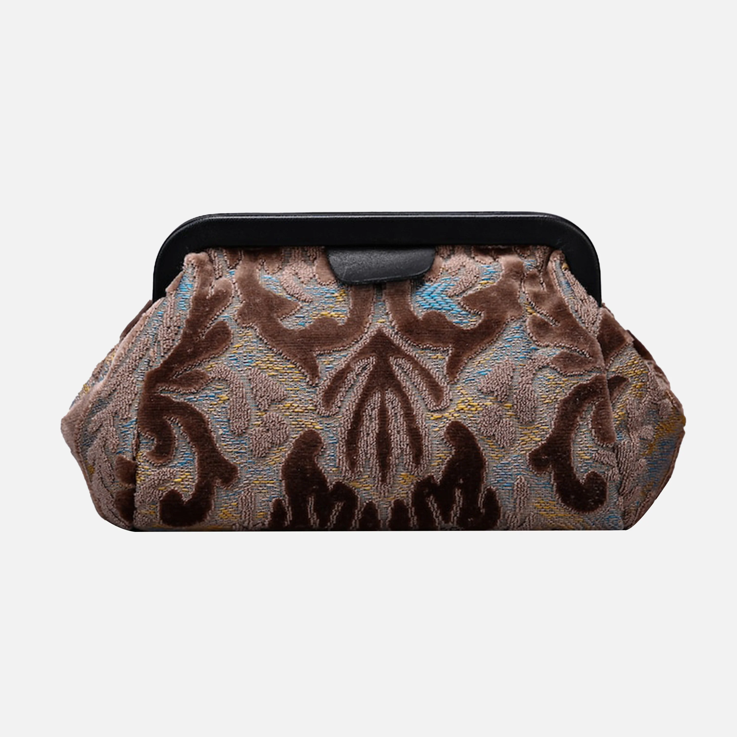 Burnout Velvet Camel Evening Bag Clutch - Image 3