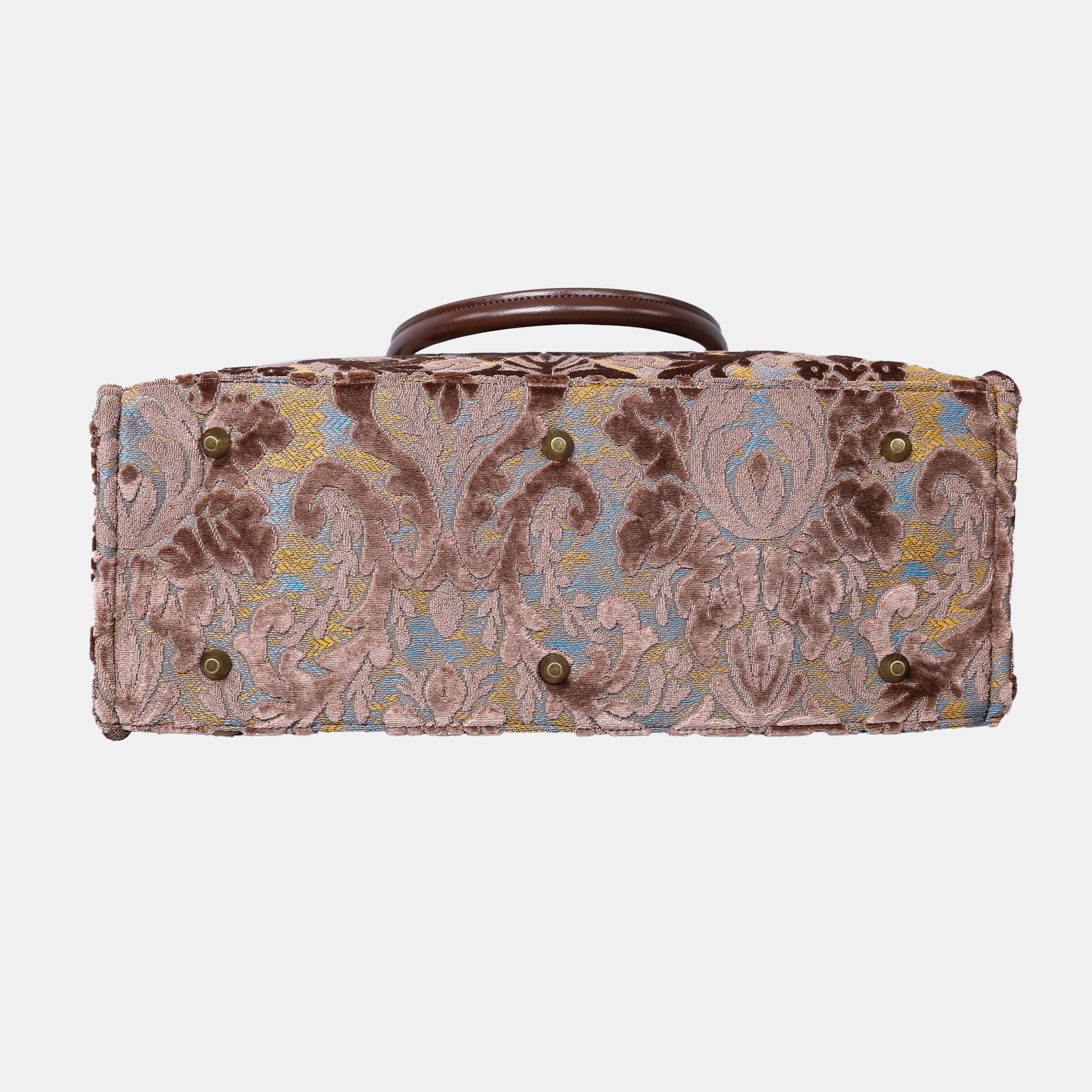 Burnout Velvet Camel Laptop Work Tote - Image 5
