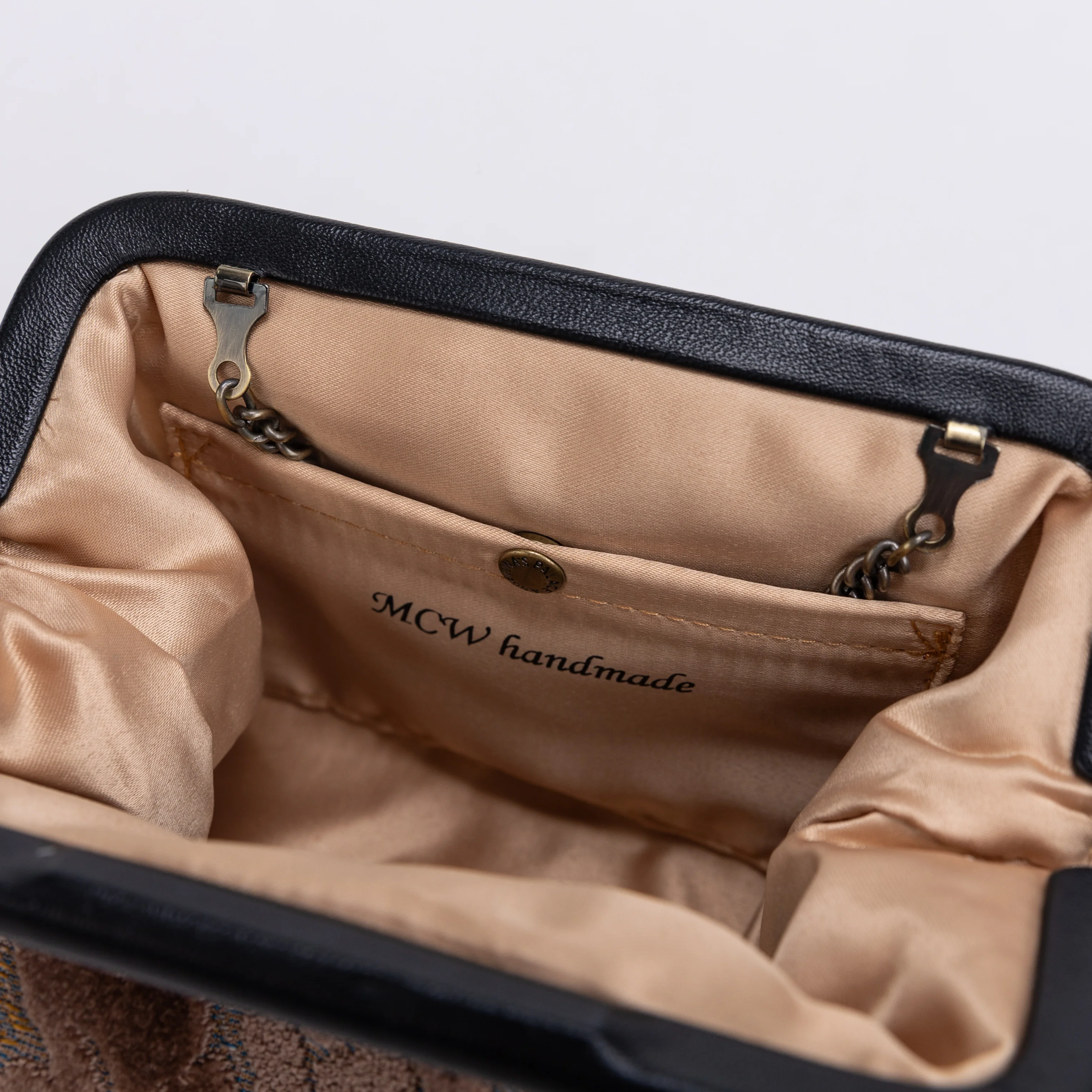 Burnout Velvet Camel Alma Clutch - Image 3