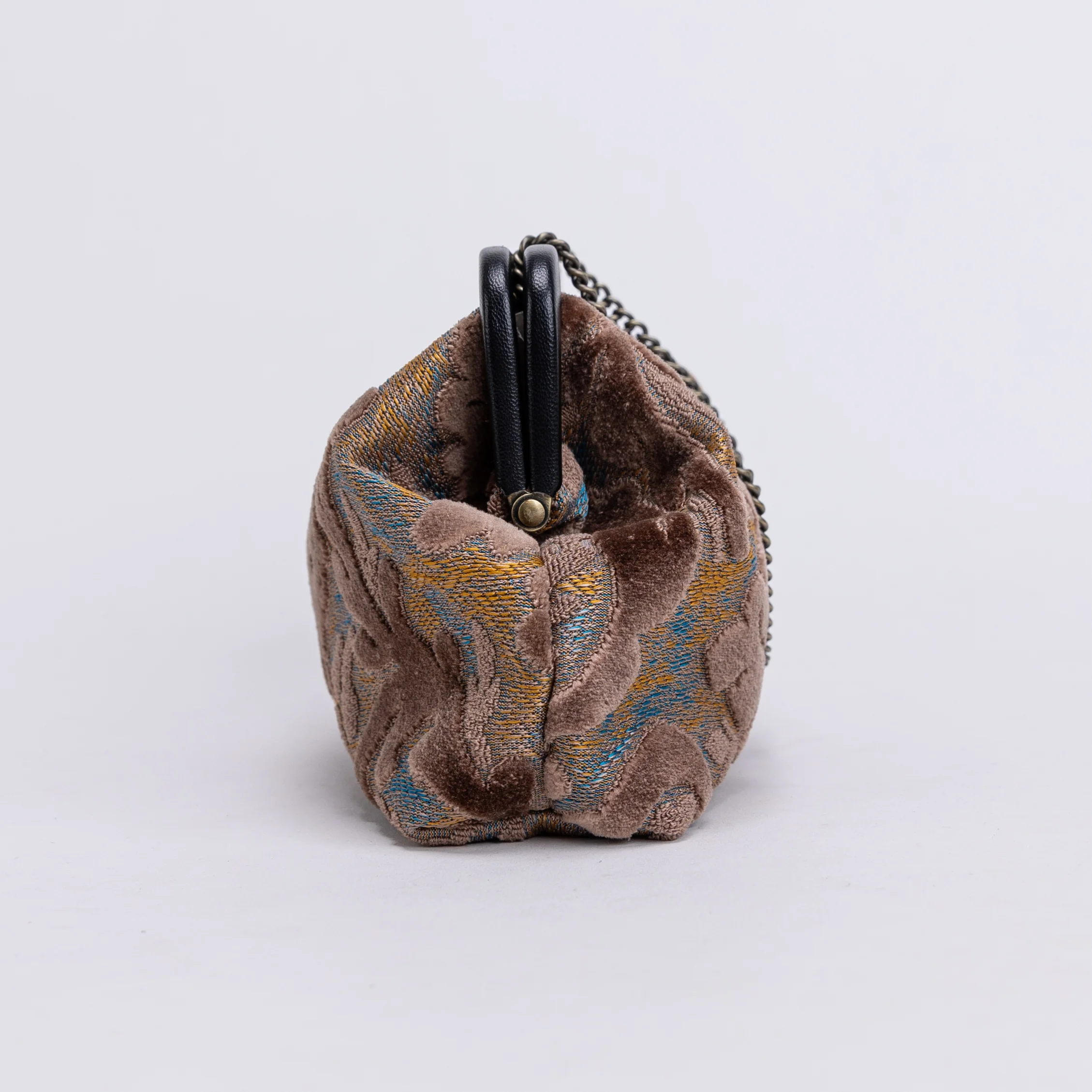 Burnout Velvet Camel Alma Clutch - Image 4