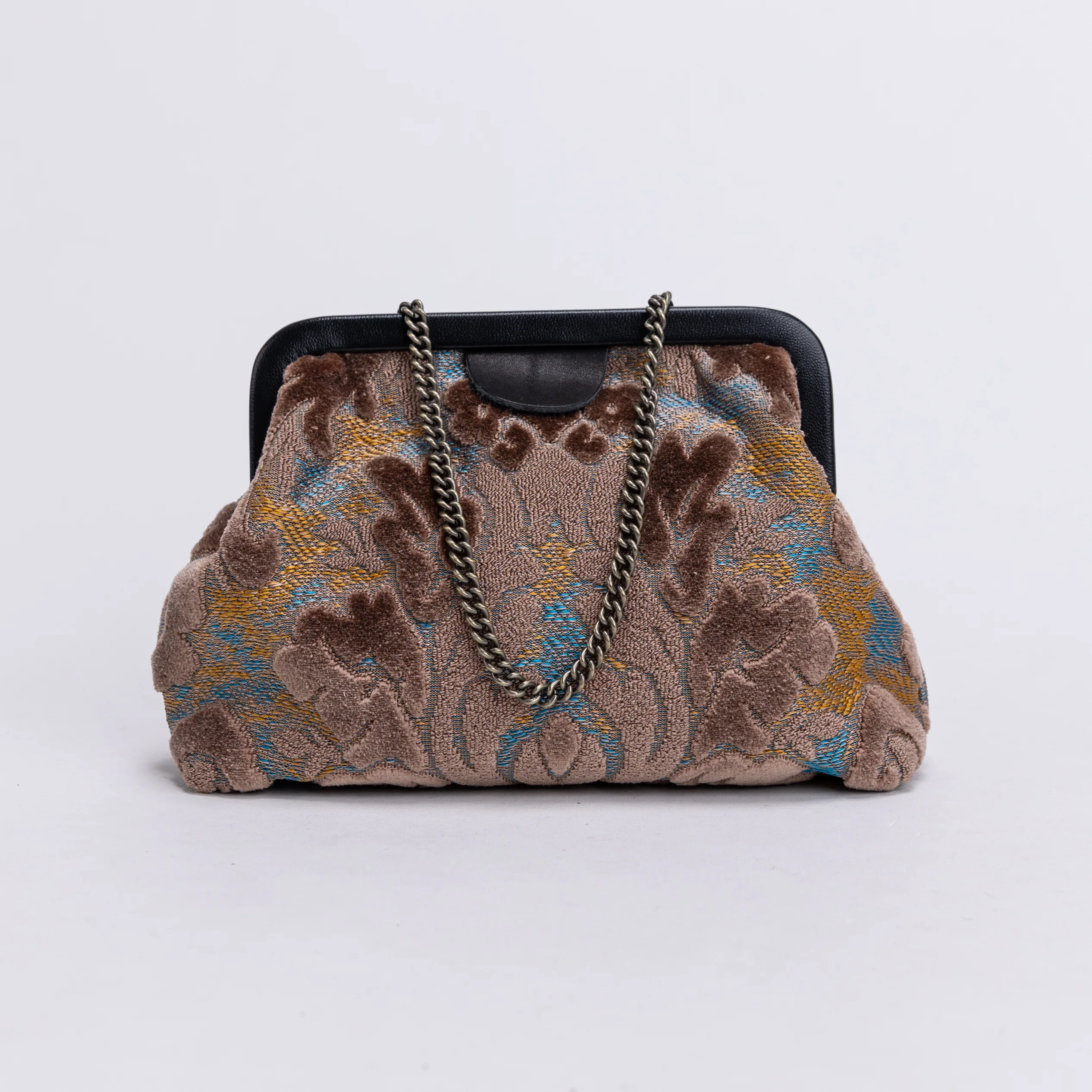 Burnout Velvet Camel Alma Clutch - Image 5