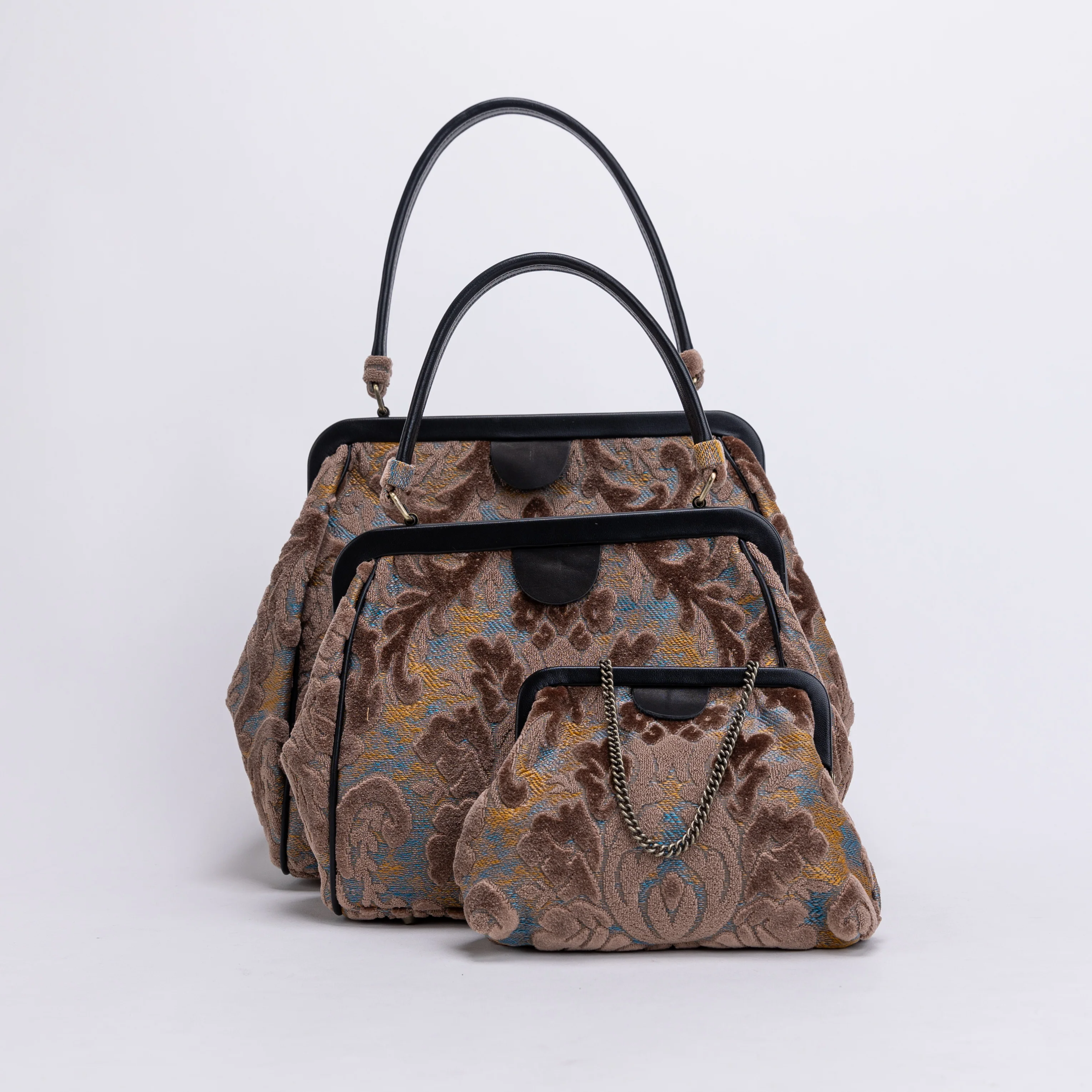 Burnout Velvet Camel Alma Shoulder Bag - Image 7