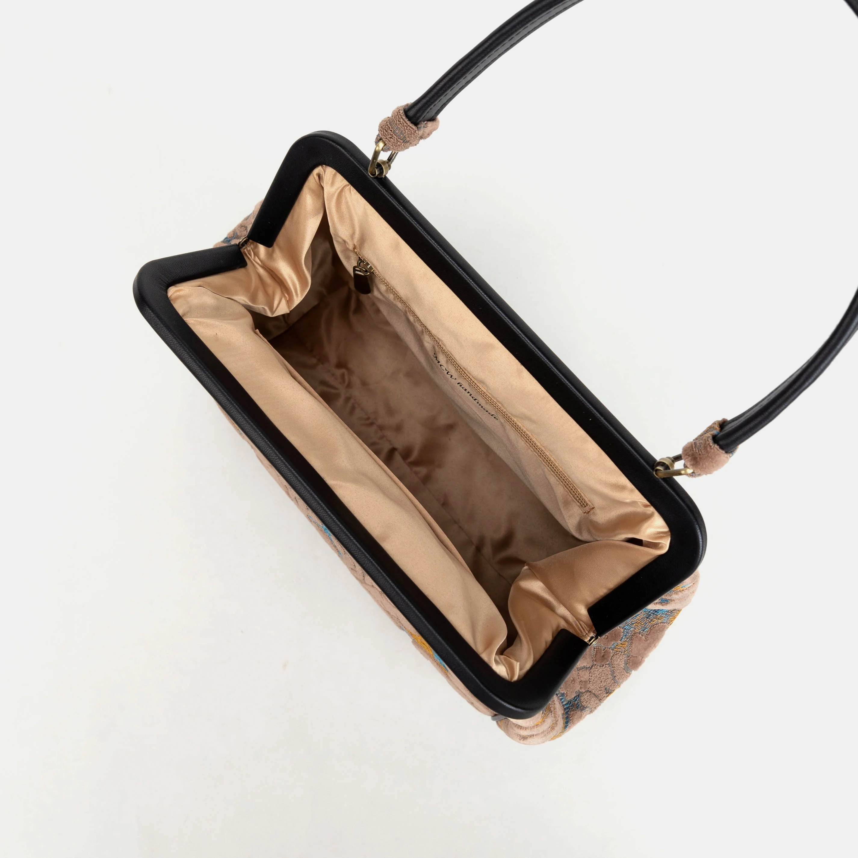 Burnout Velvet Camel Alma Shoulder Bag - Image 2