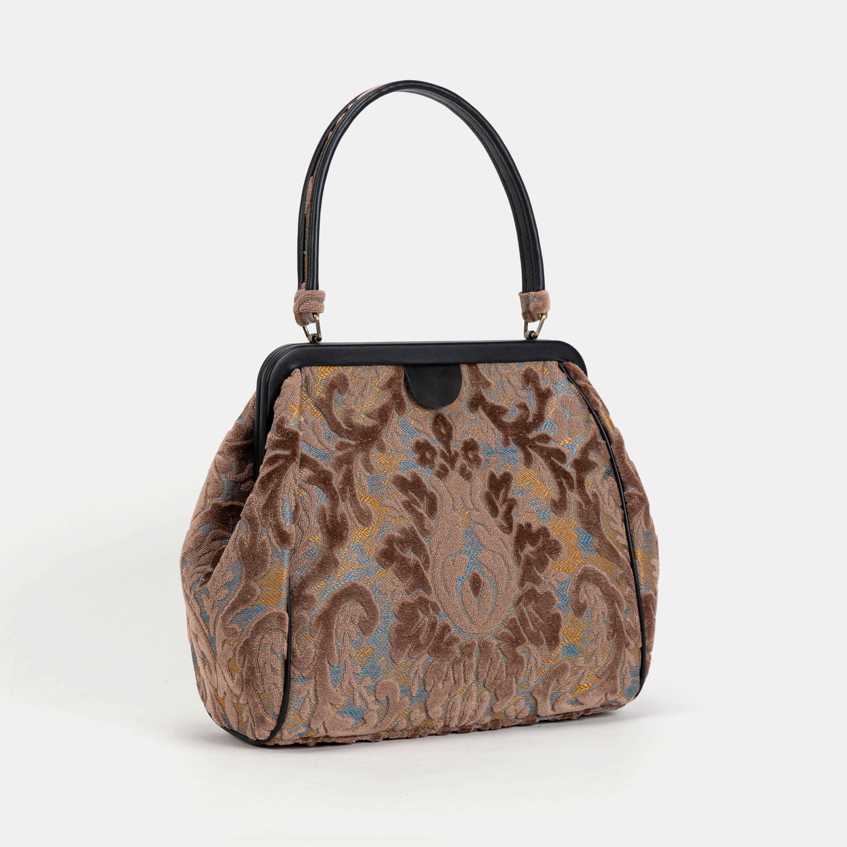 Burnout Velvet Camel Alma Shoulder Bag - Image 3