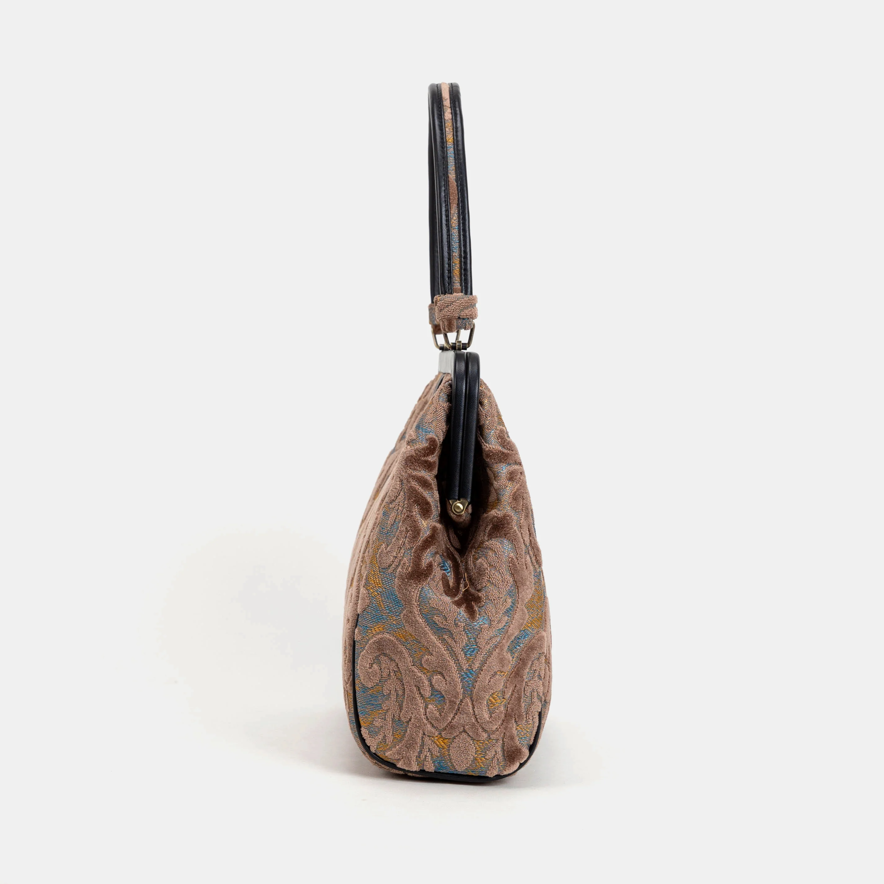 Burnout Velvet Camel Alma Shoulder Bag - Image 4