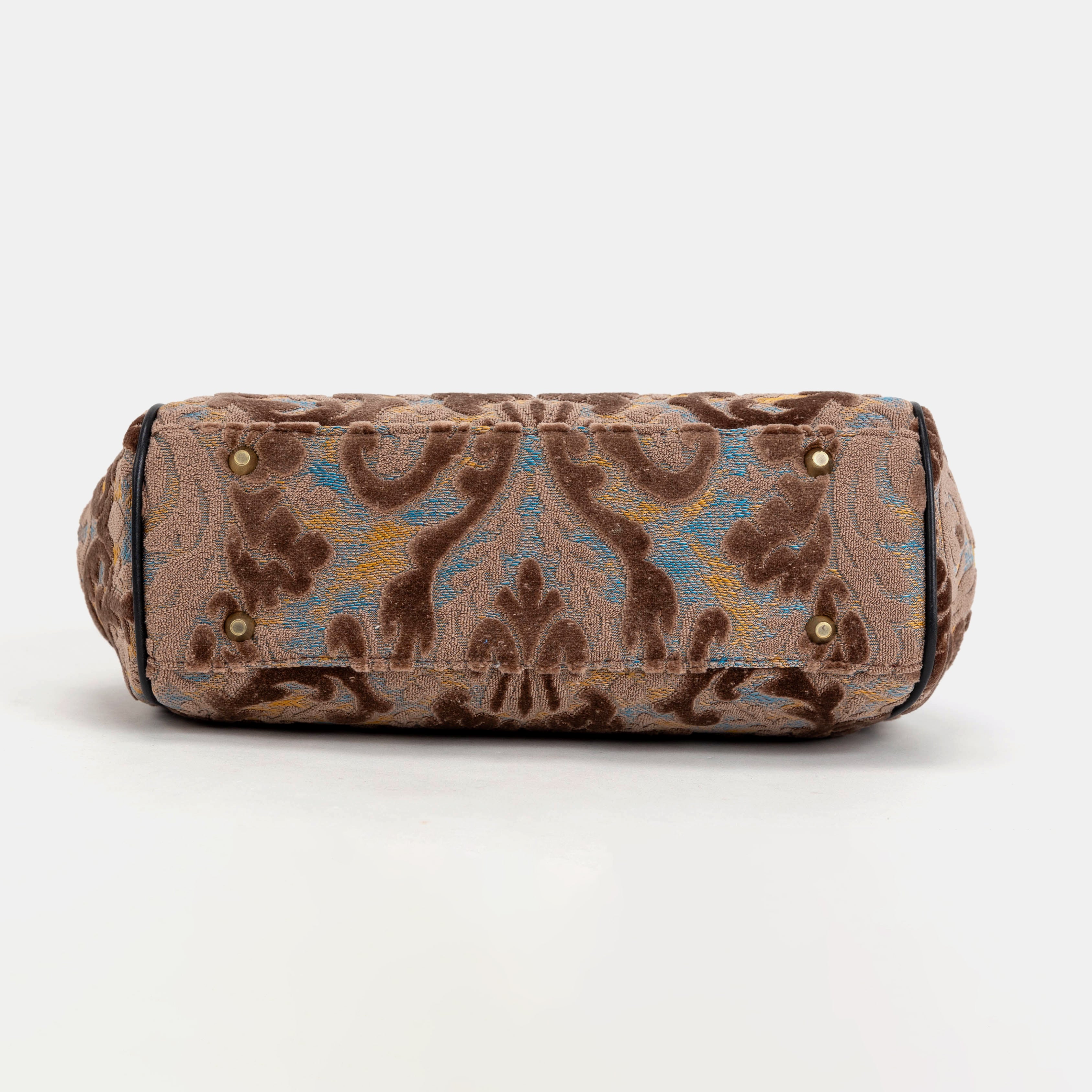 Burnout Velvet Camel Alma Shoulder Bag - Image 5