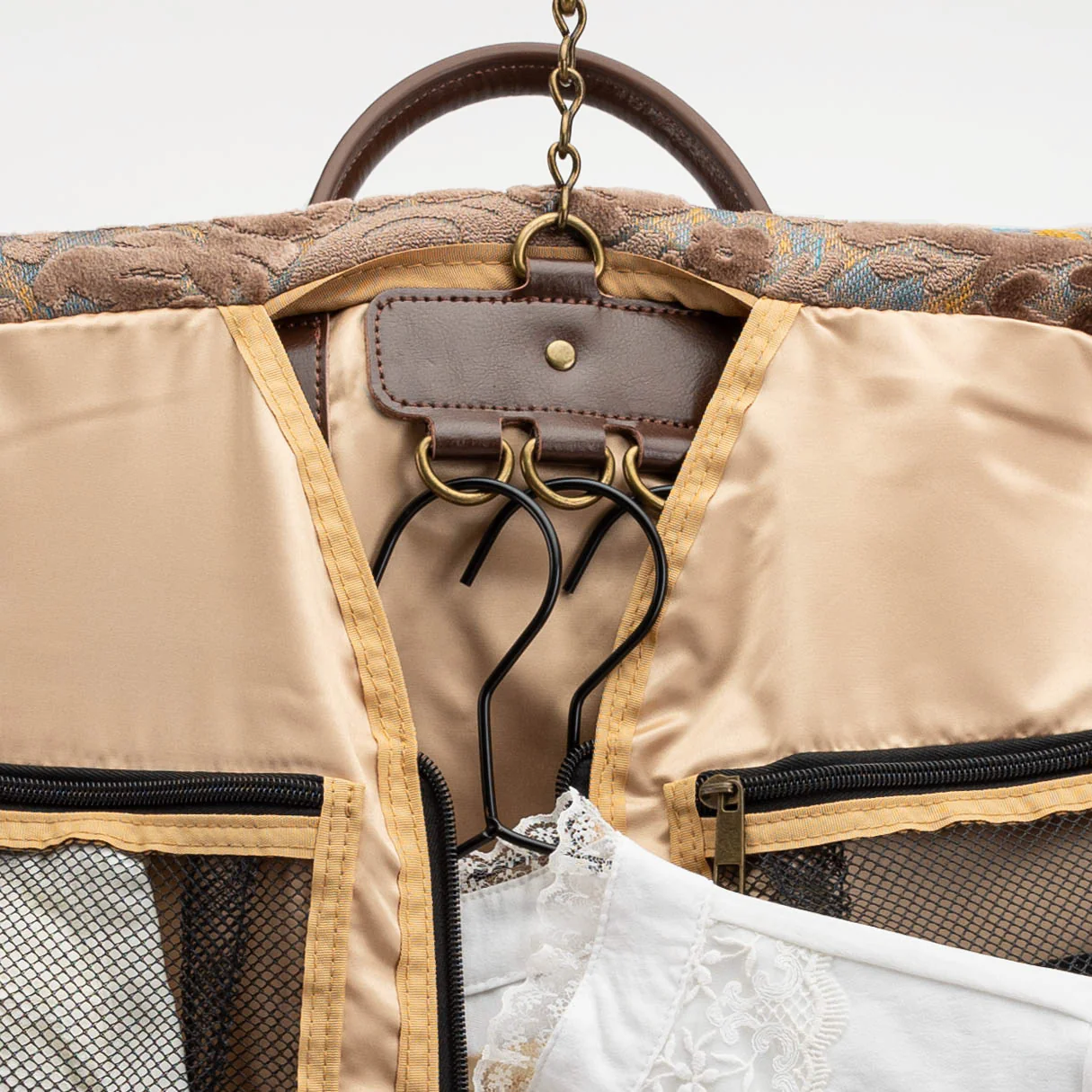 Burnout Velvet Camel Carpet Garment Bag - Image 8