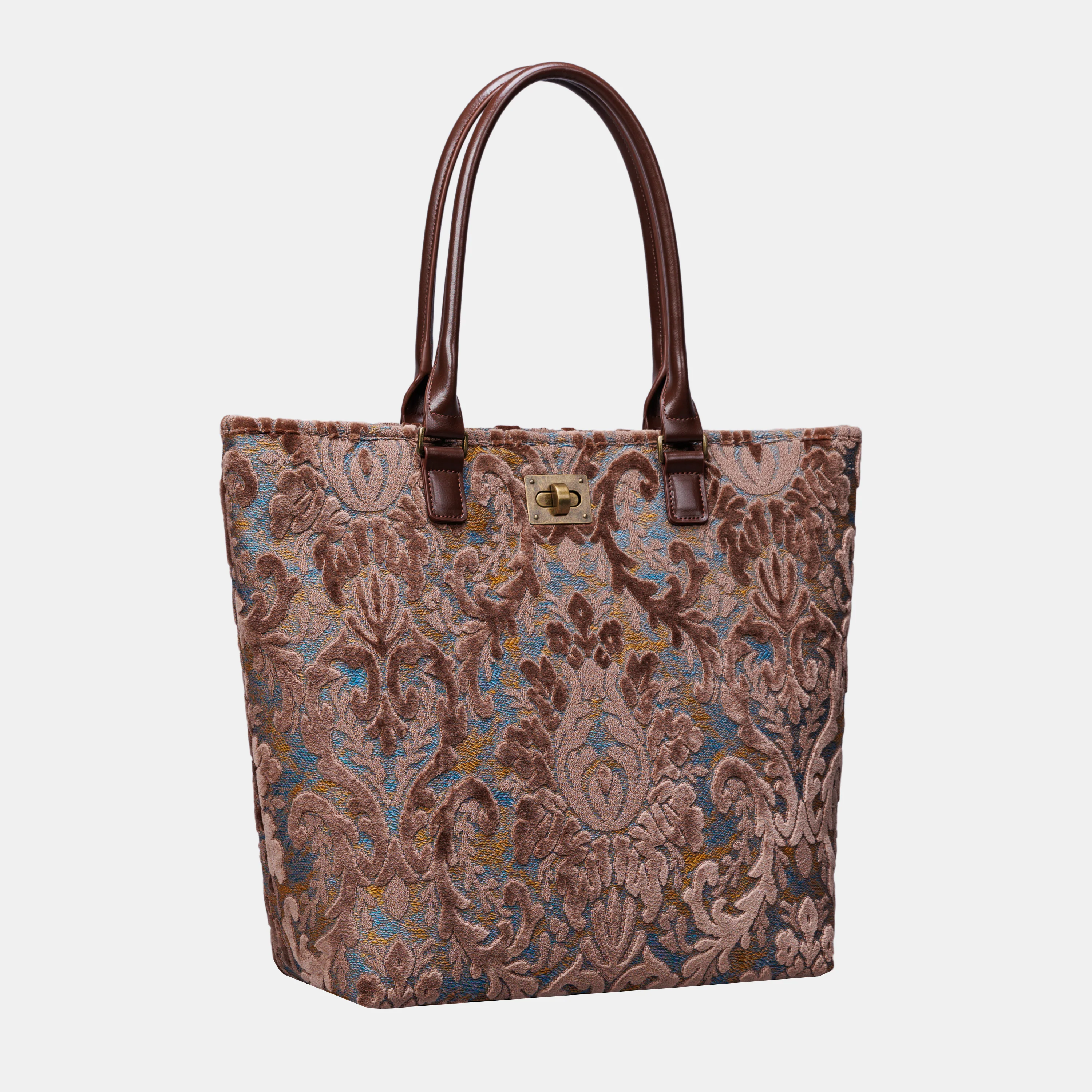 Burnout Velvet Camel Carpet Tote Shopper - Image 2