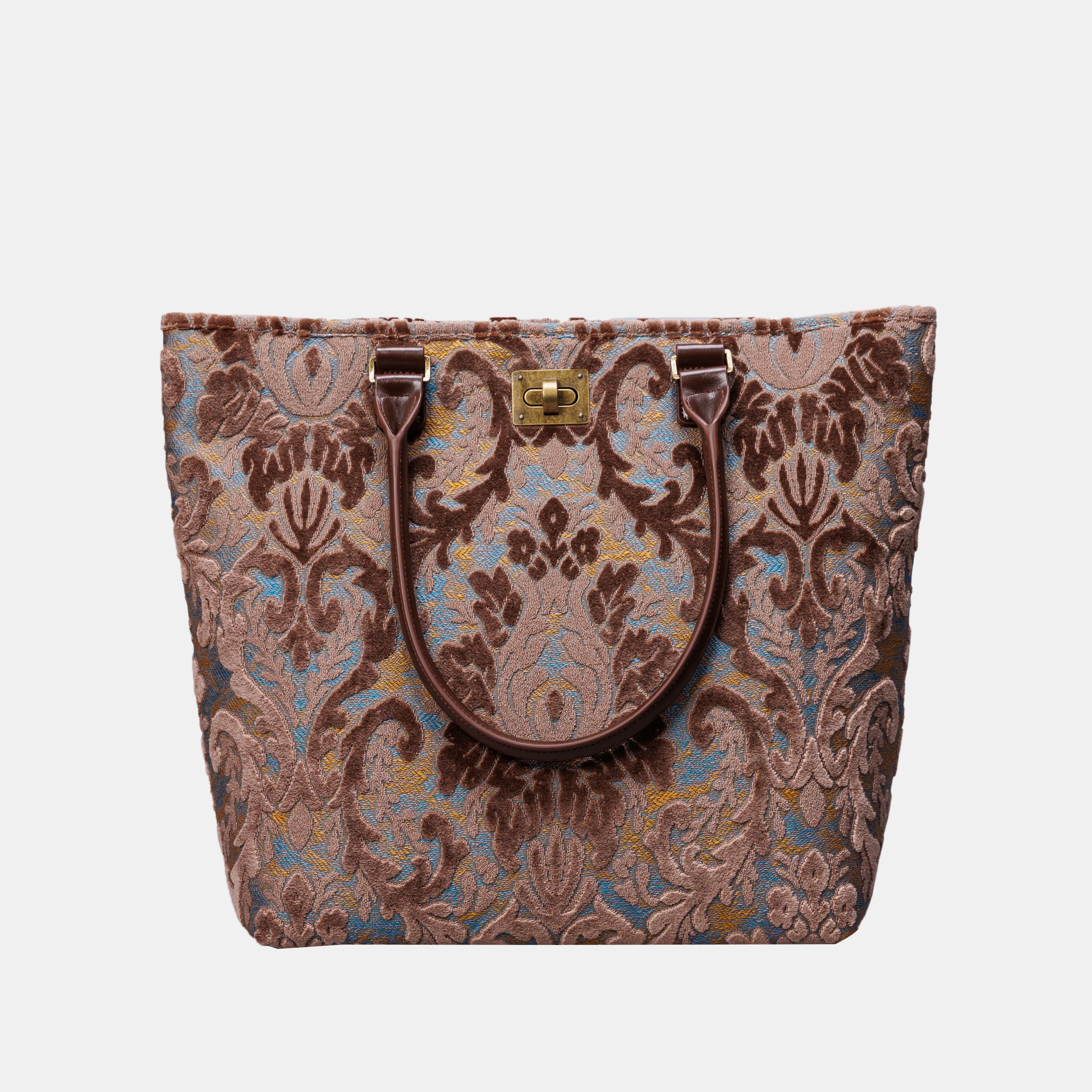 Burnout Velvet Camel Carpet Tote Shopper - Image 3