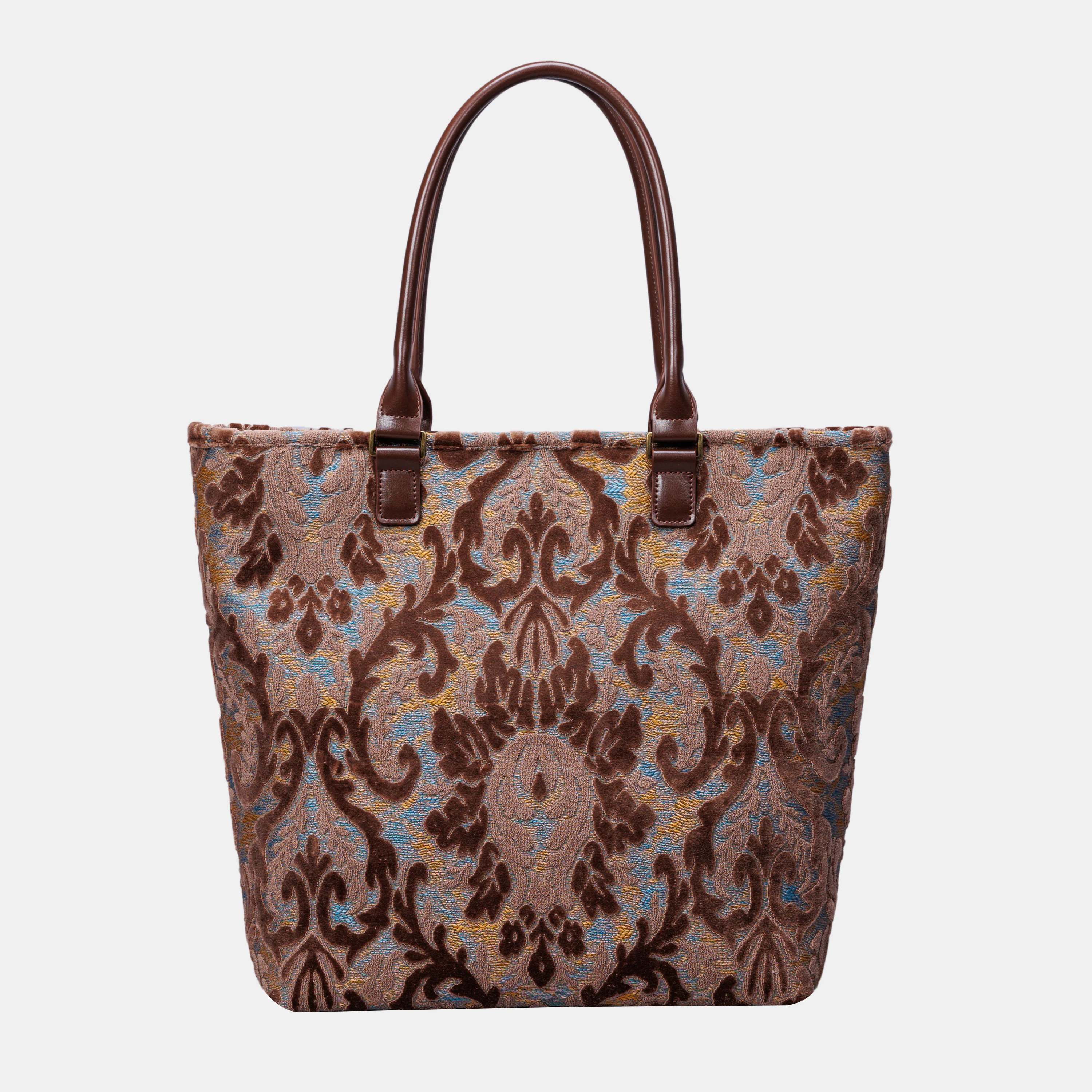 Burnout Velvet Camel Carpet Tote Shopper - Image 5