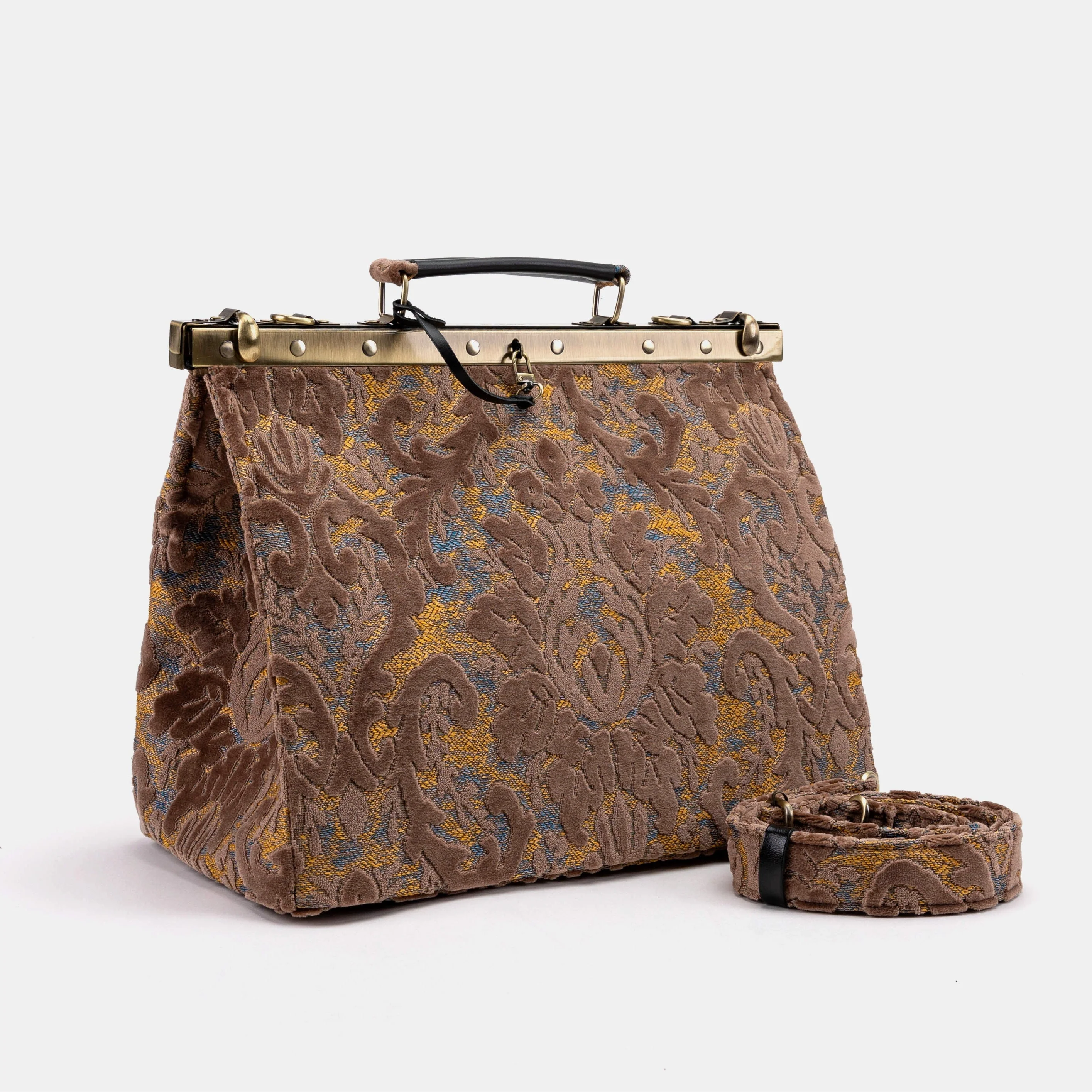 Burnout Velvet Camel Celine Carpet Gladstone Bag