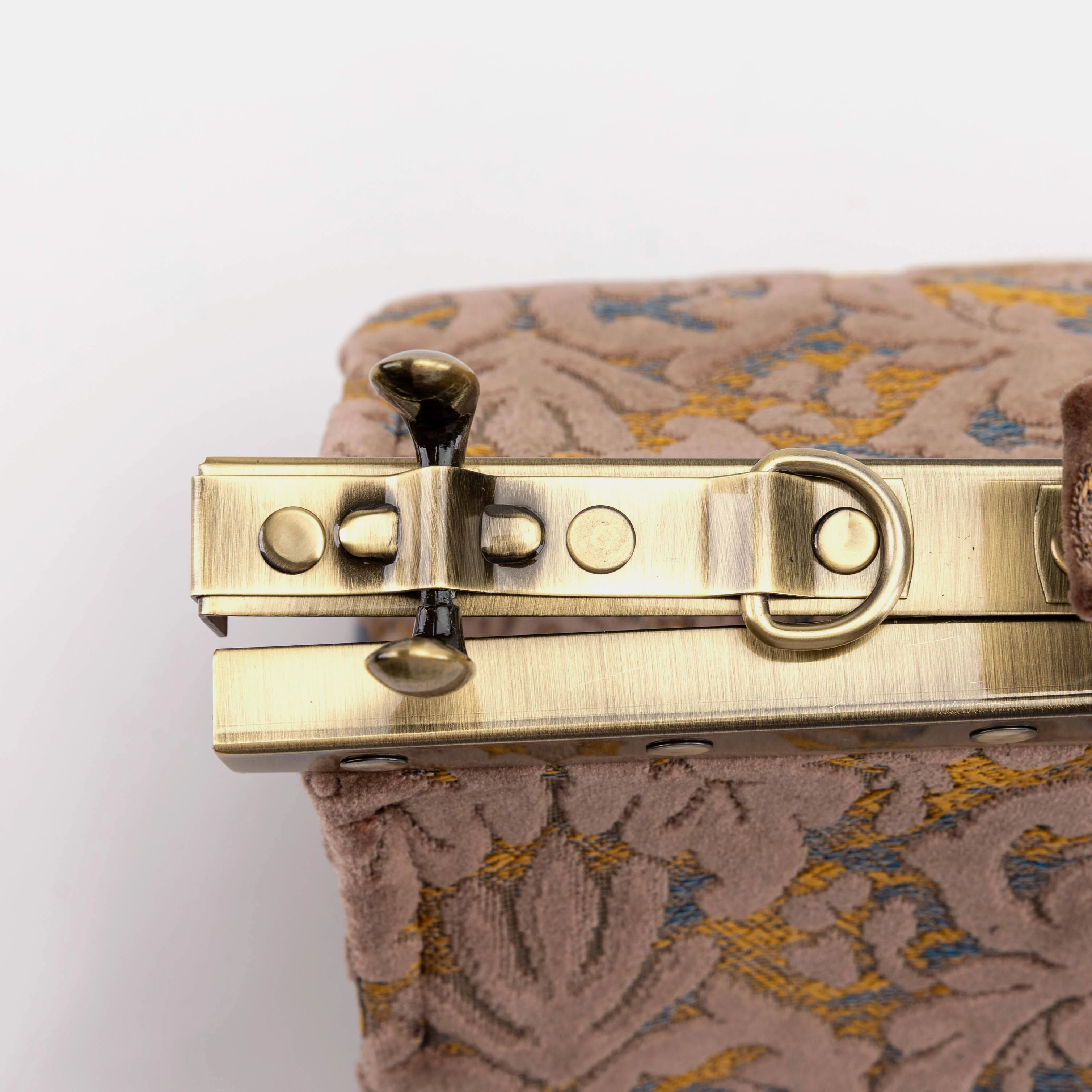 Burnout Velvet Camel Celine Carpet Gladstone Bag - Image 6
