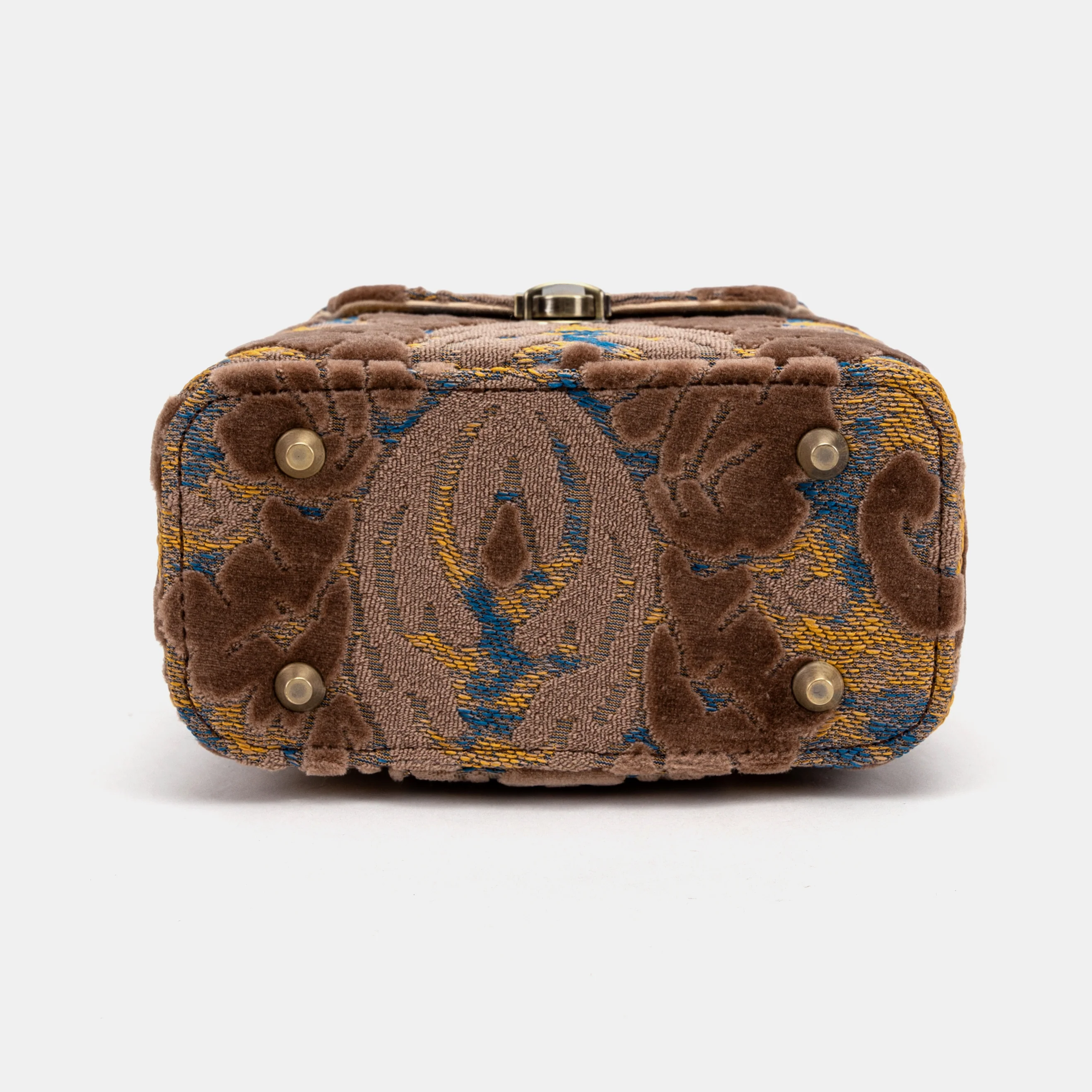Burnout Velvet Camel Emma Small Train Case Crossbody - Image 10