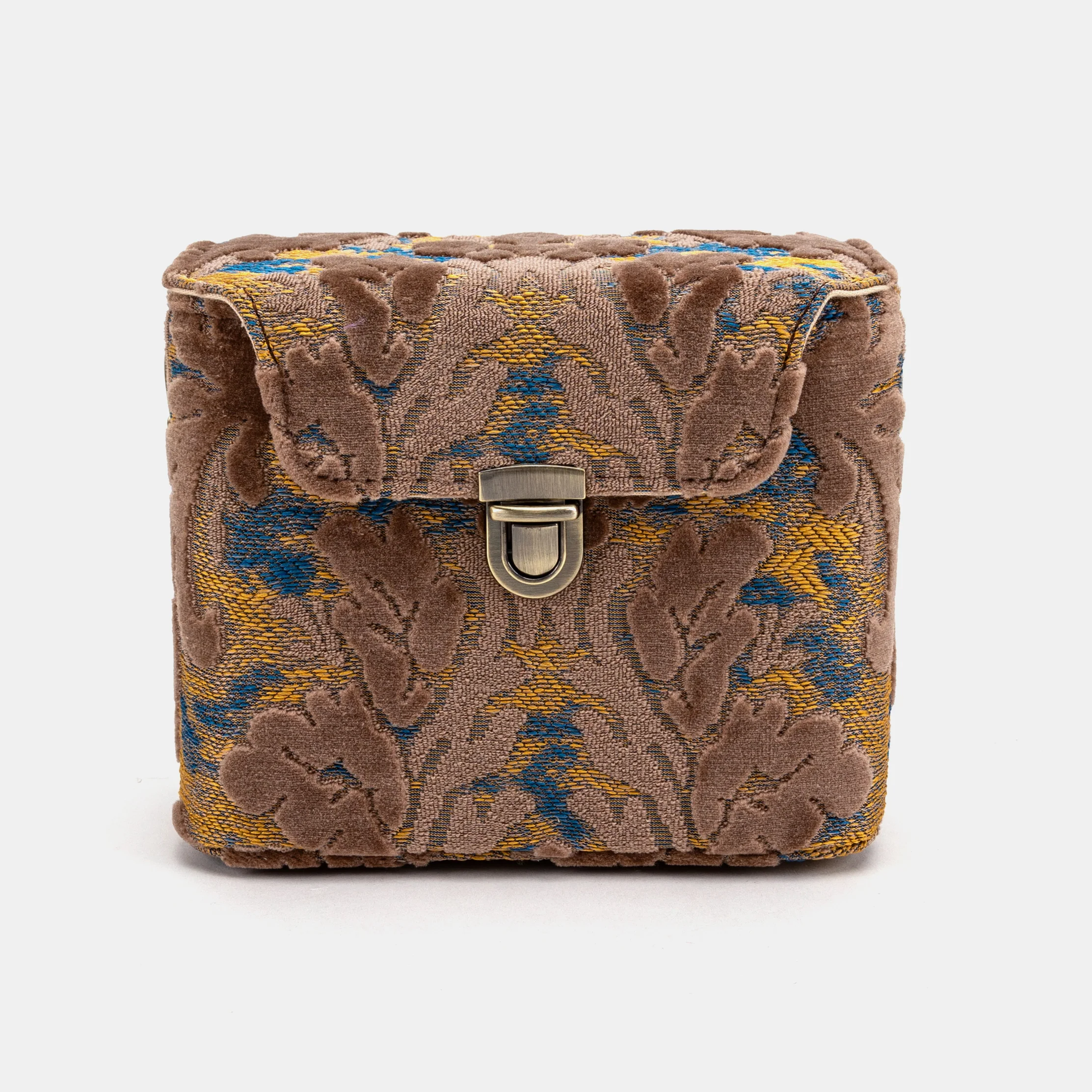 Burnout Velvet Camel Emma Small Train Case Crossbody - Image 3