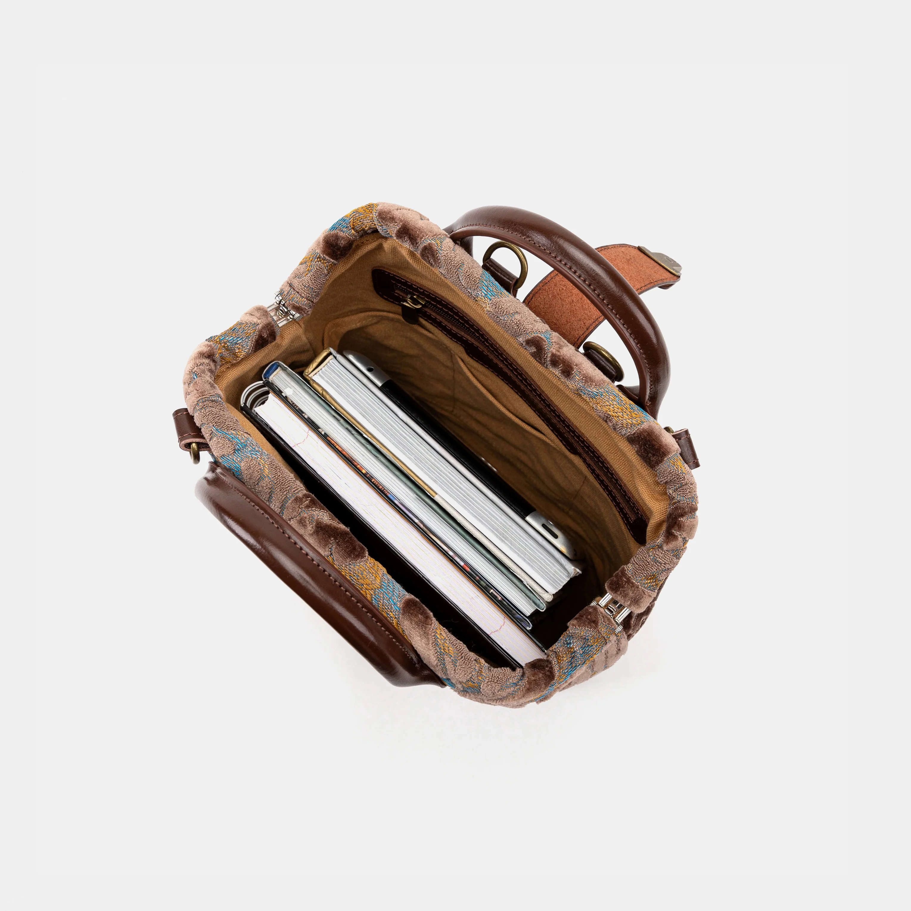 Burnout Velvet Camel Everyday Backpack - Image 8