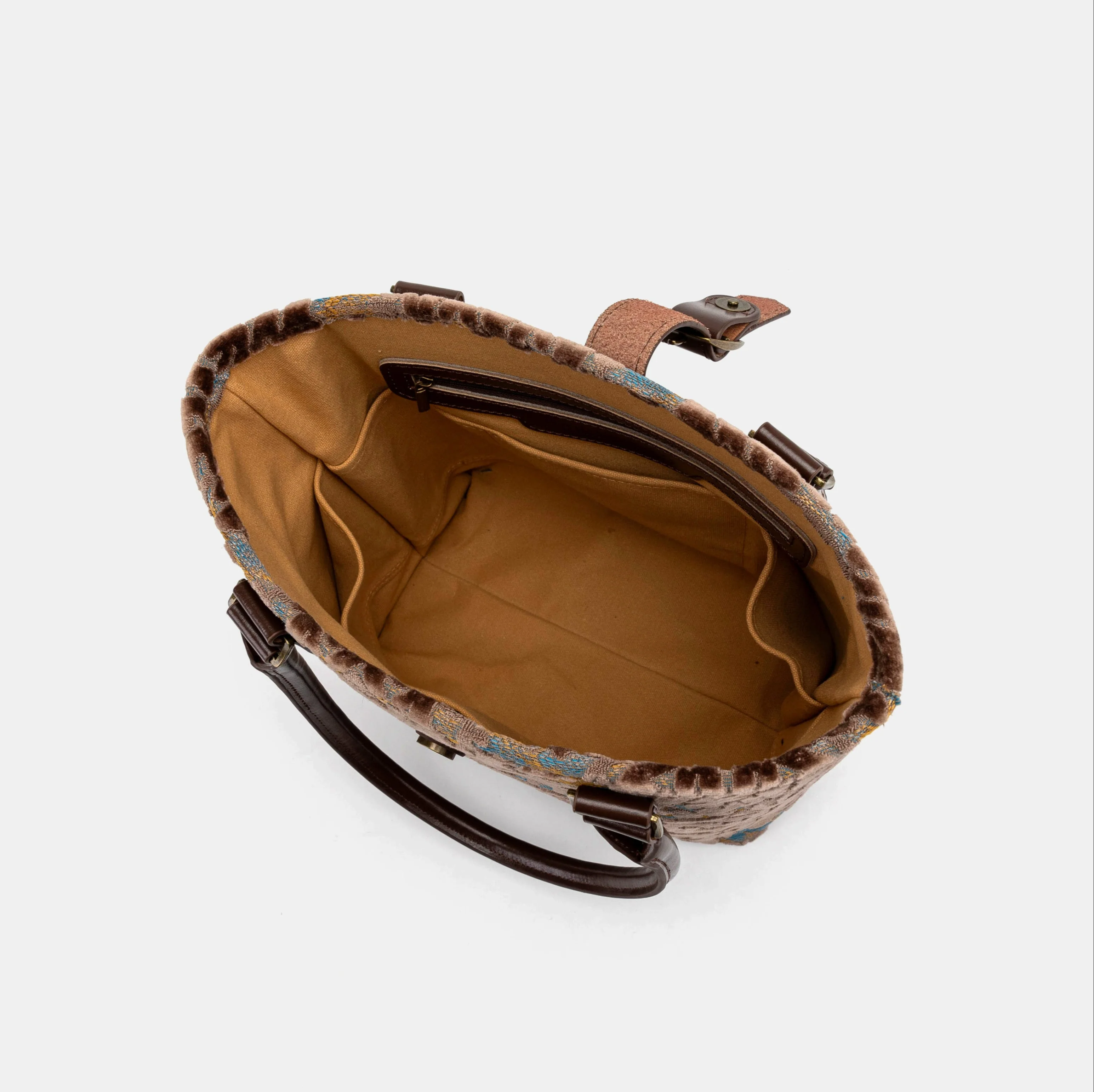 Burnout Velvet Camel Everyday Tote - Image 6