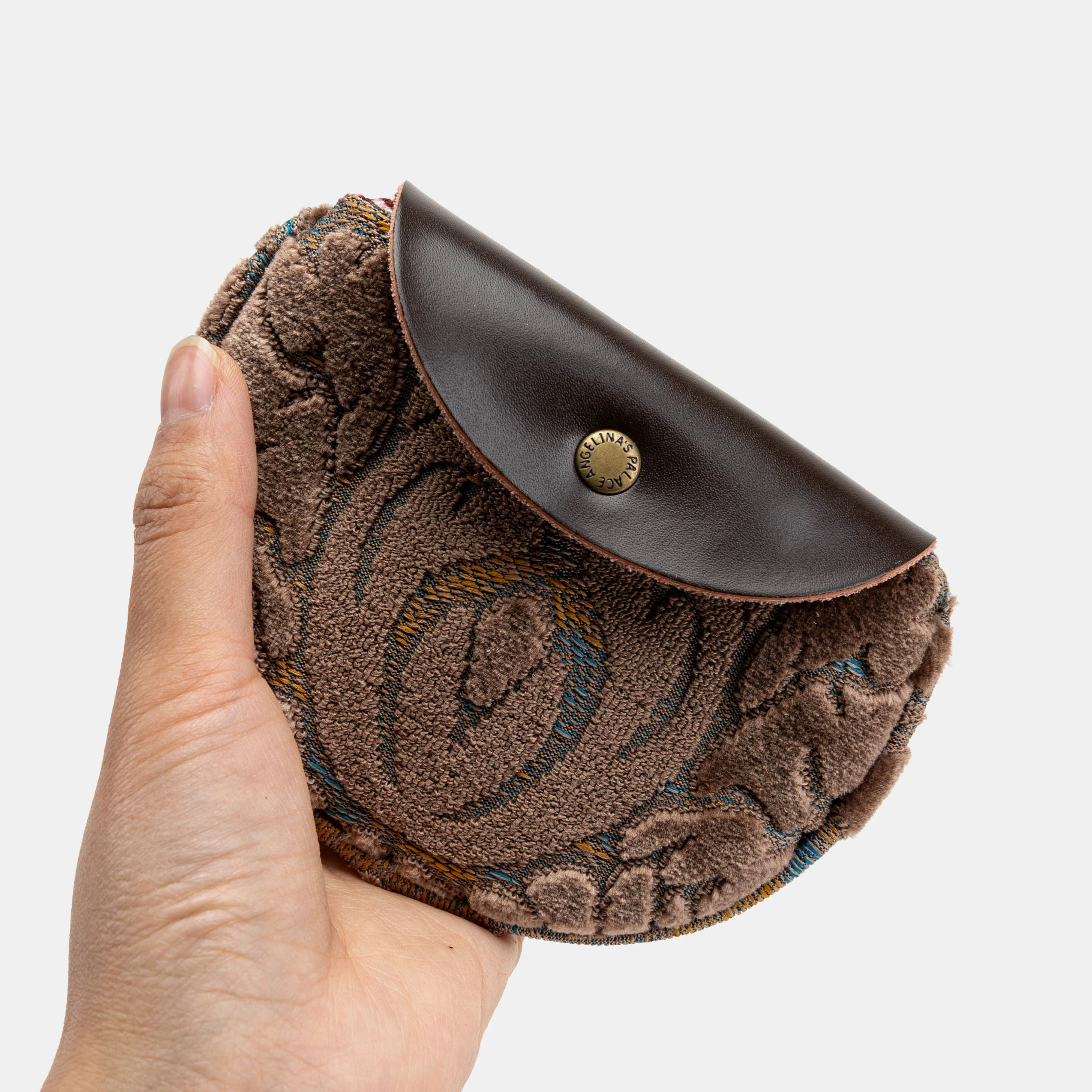 Burnout Velvet Camel Rosary Bag - Image 5