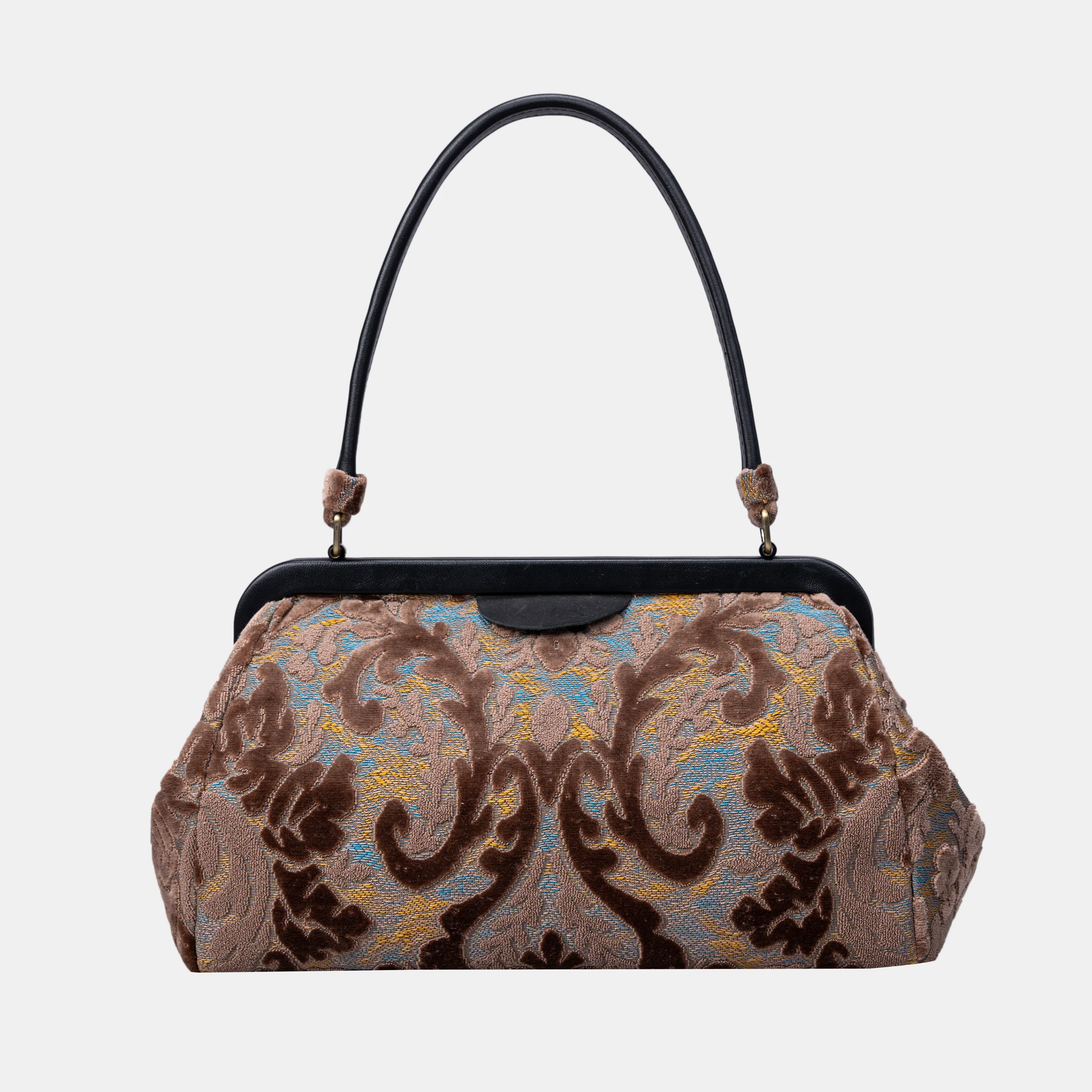Burnout Velvet Camel Shoulder Bag - Image 5