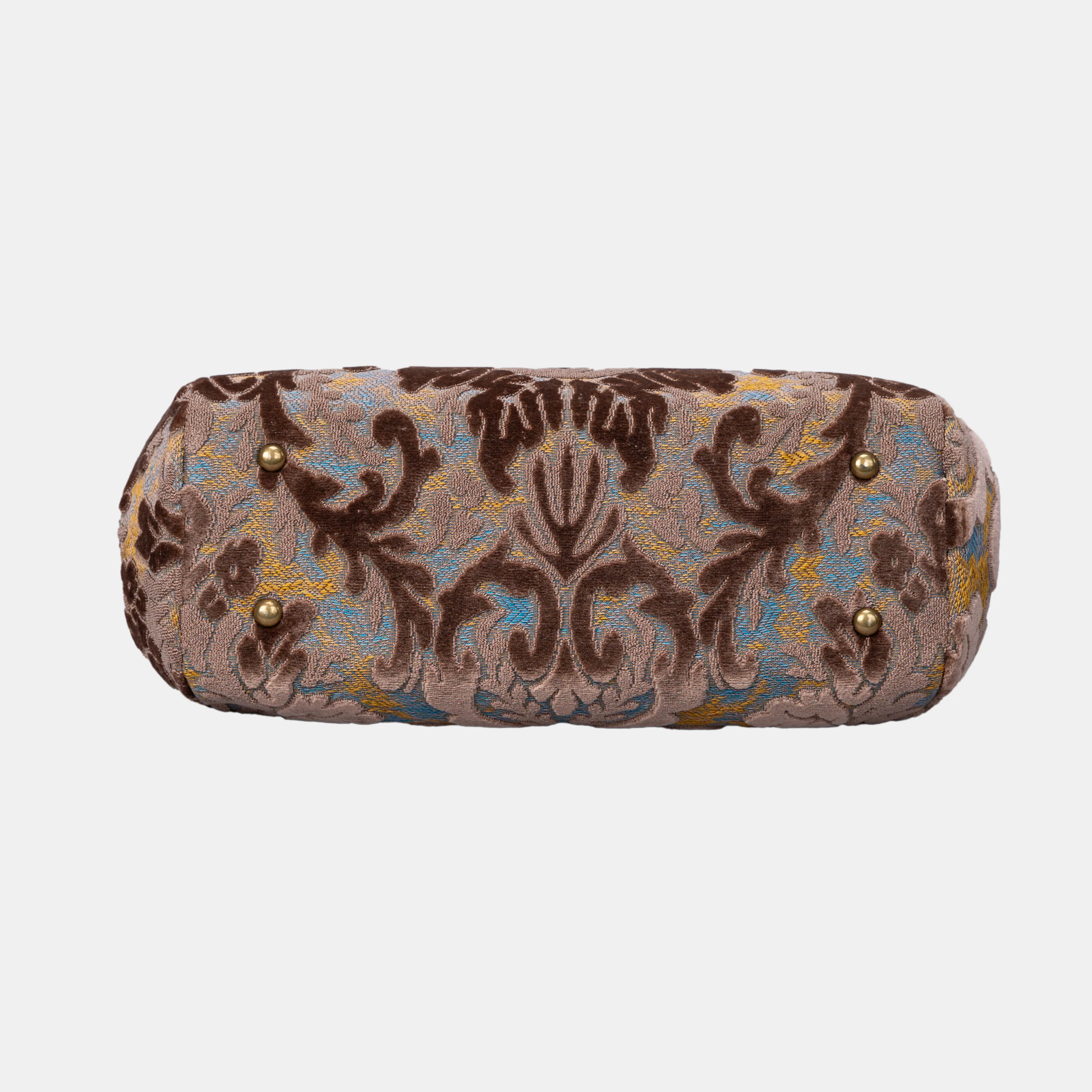 Burnout Velvet Camel Shoulder Bag - Image 6